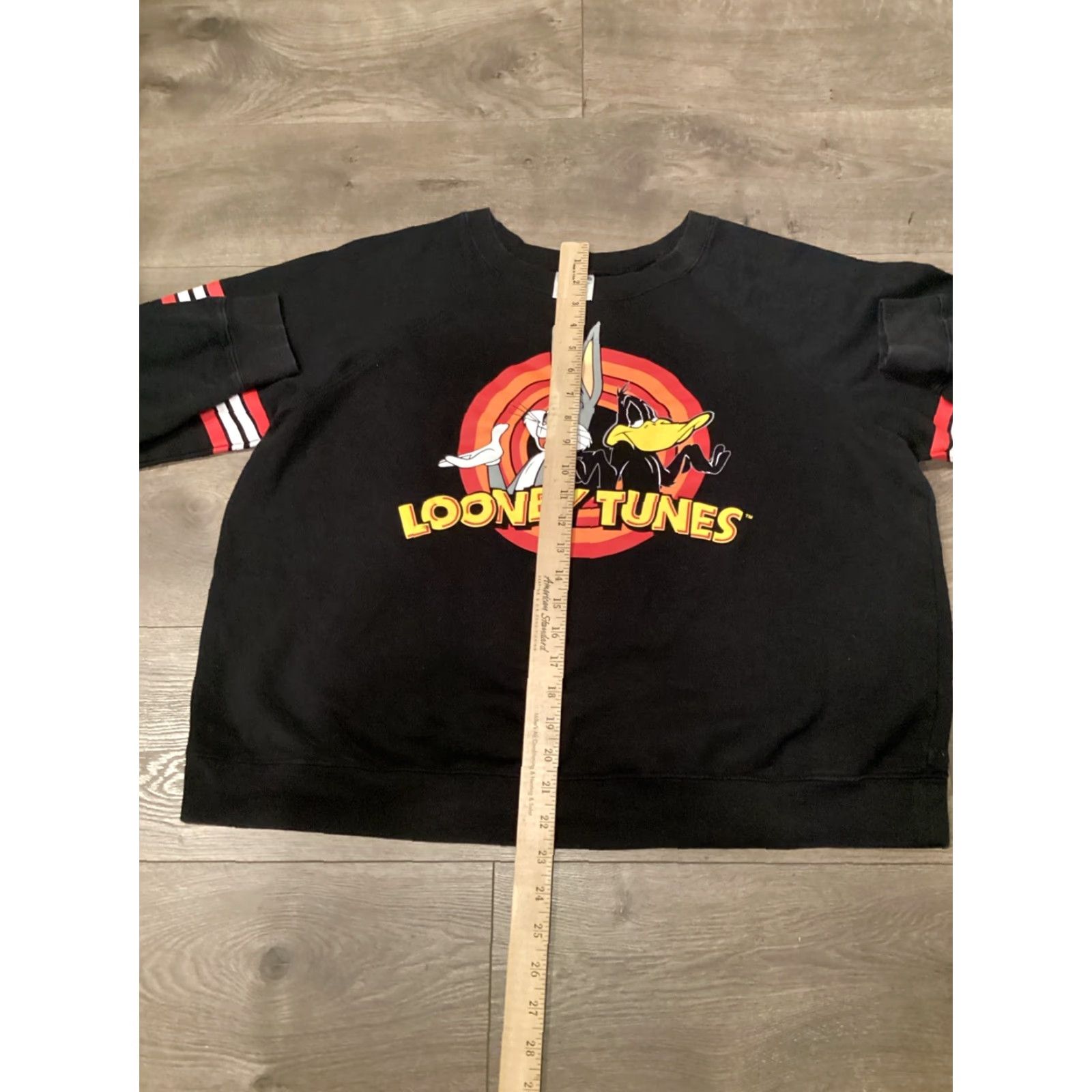Vintage VINTAGE Looney Tunes Bugs Bunny Daffy Duck Sweater Men 3XL Black Crew Neck Long Sleeve Knit 100% Cotton 90s Biker Logo USA Size US XXL / EU 58 / 5 - 5 Thumbnail