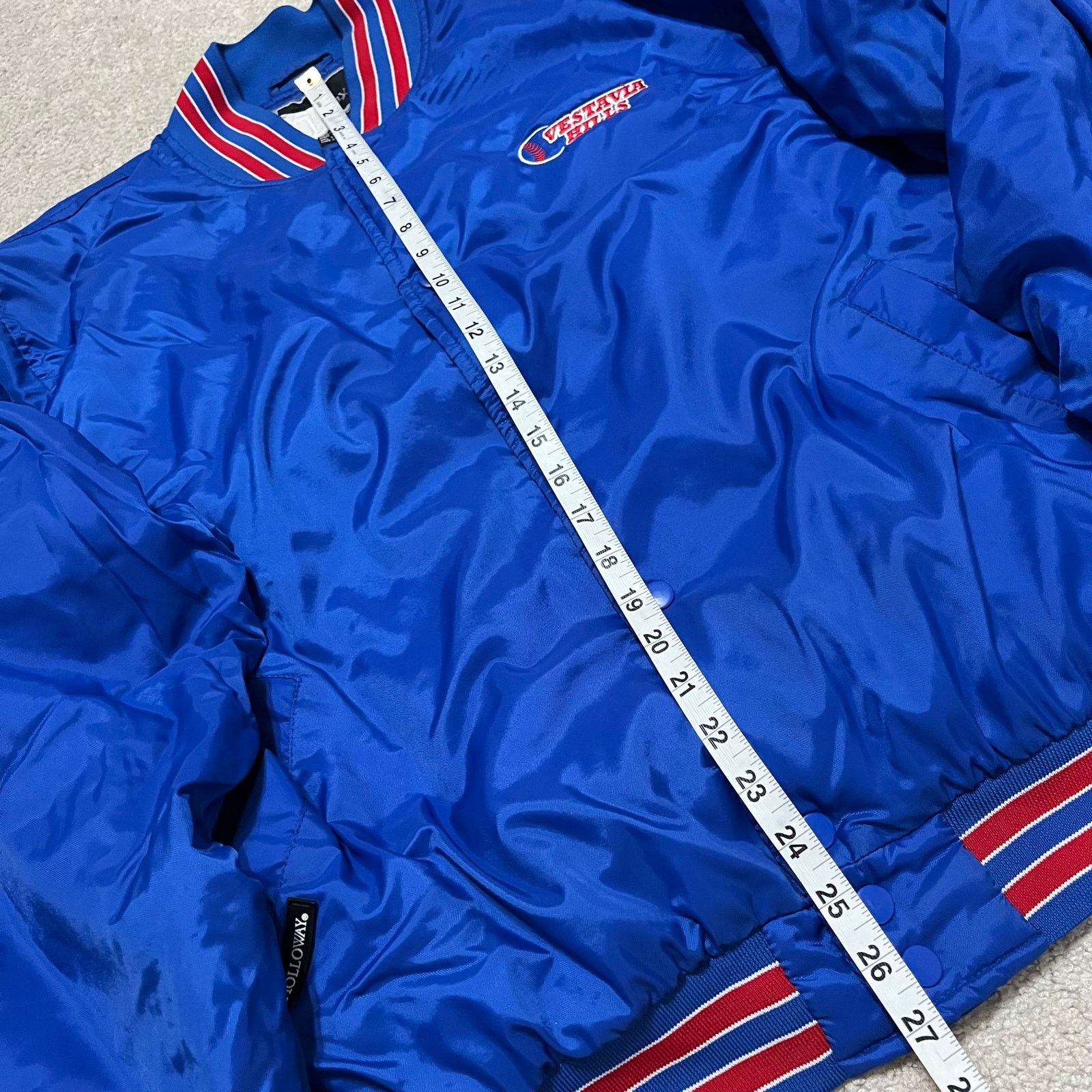 Holloway Vintage Vestavia Hills Blue Satin Varsity Jacket XL Size US XL / EU 56 / 4 - 4 Thumbnail