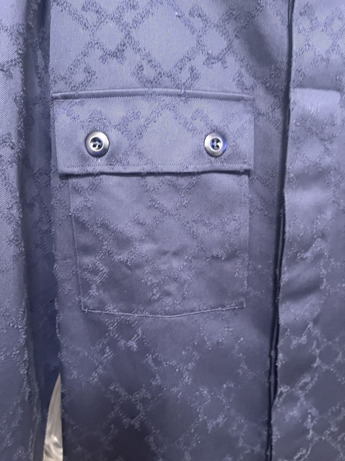 Givenchy Monogram Jacquard Button-Down Shirt Sz 41(16) Size US L / EU 52-54 / 3 - 7 Thumbnail