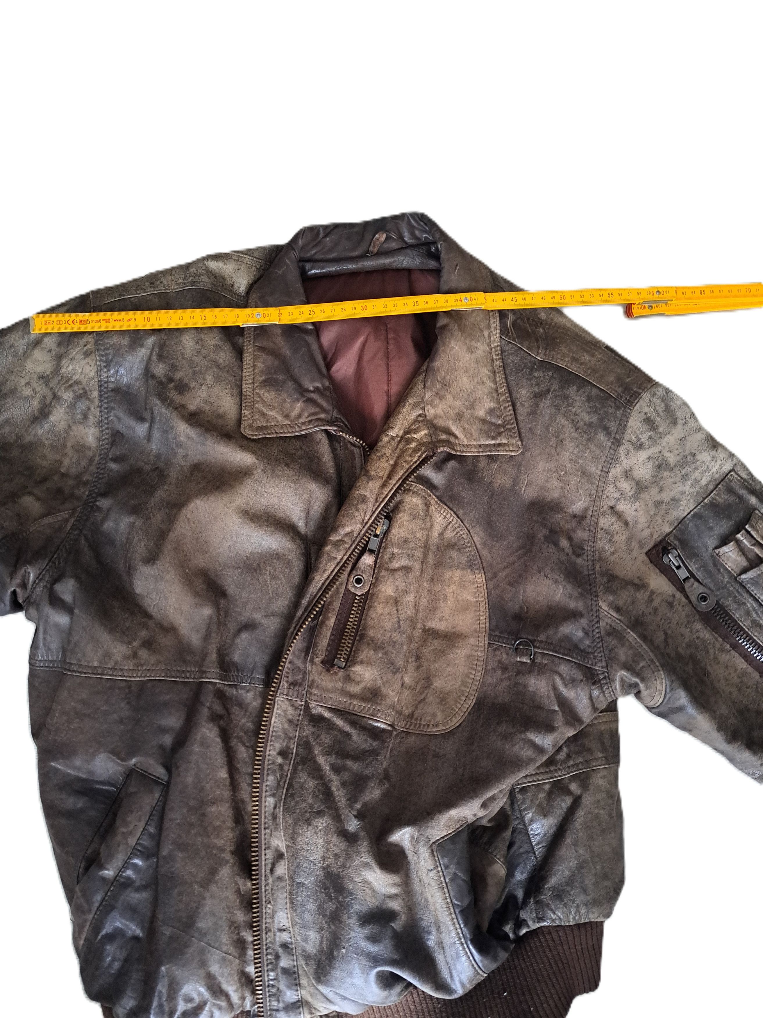 Other Brown leather bomber jacket with a patchwork look Size US XL / EU 56 / 4 - 4 Thumbnail