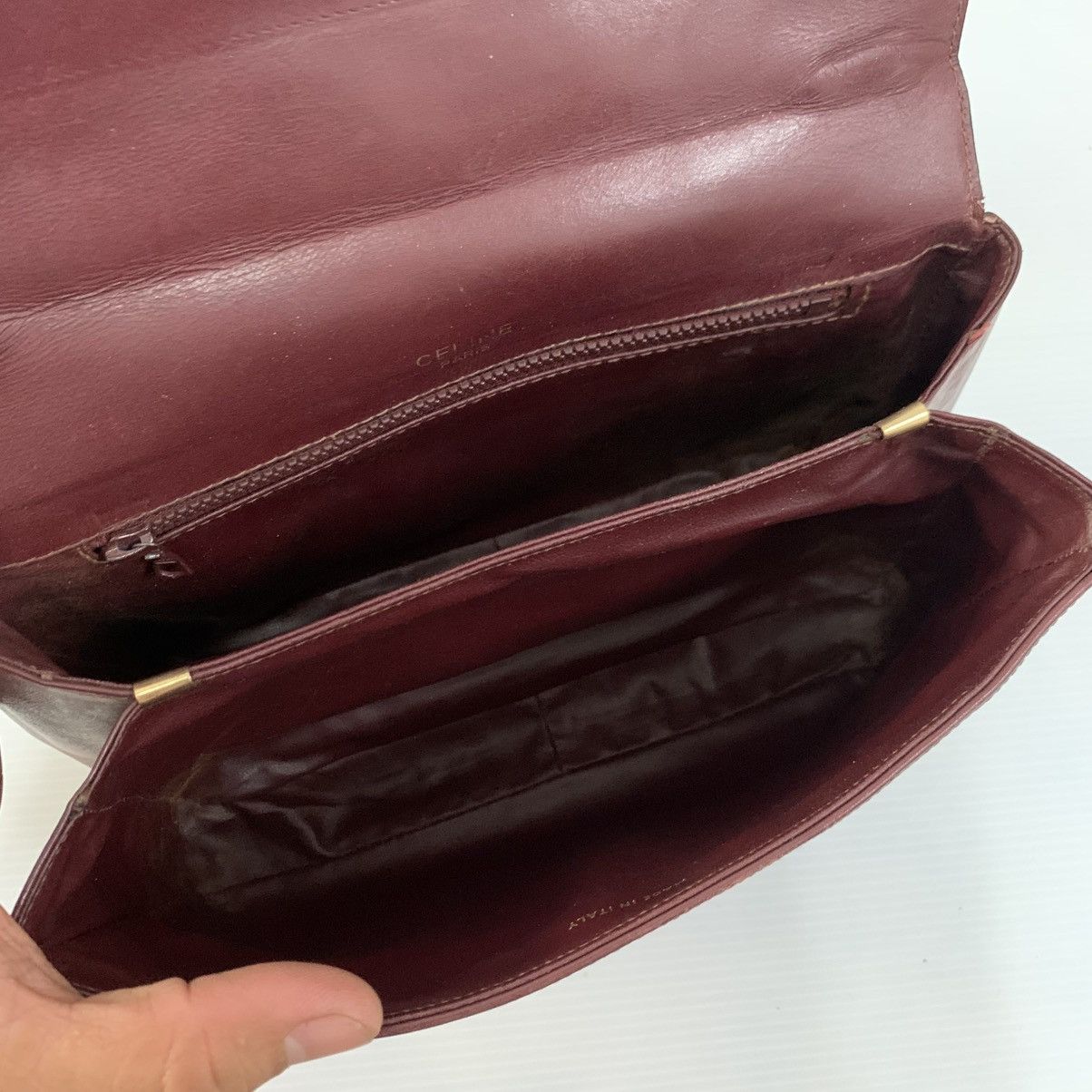 Celine Celine Box Vintage Leather Handbag Size ONE SIZE - 15 Thumbnail