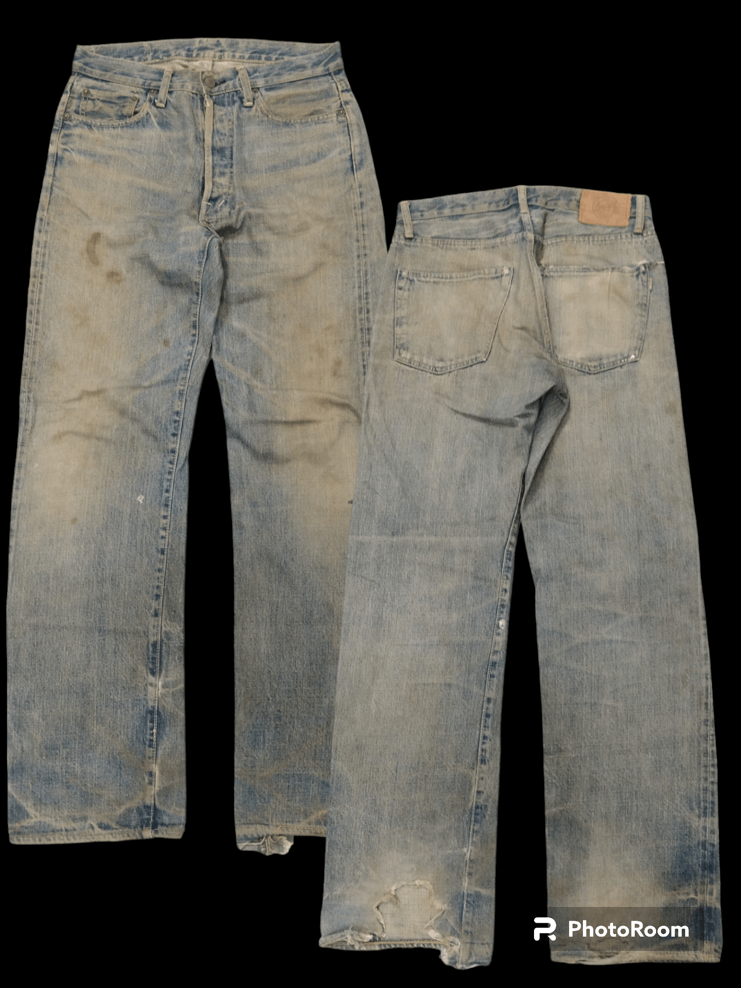 OMNIGOD SICK DISTRESSED OMNIGOD SELVEDGE DENIM PANTS Size US 30 / EU 46 - 1 Thumbnail