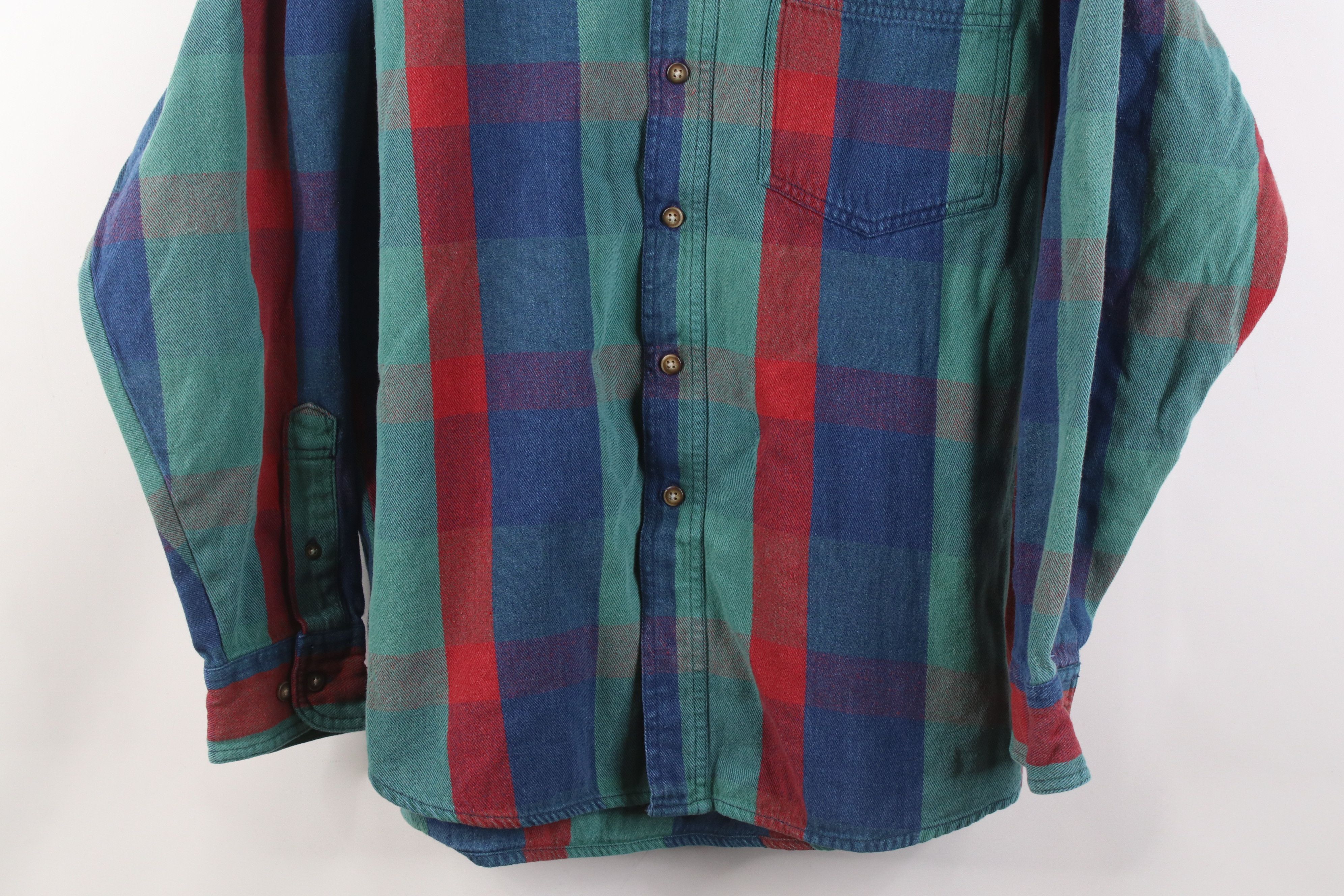 Vintage Vintage 90s Streetwear Flannel Collared Button Down Shirt Size US L / EU 52-54 / 3 - 3 Thumbnail