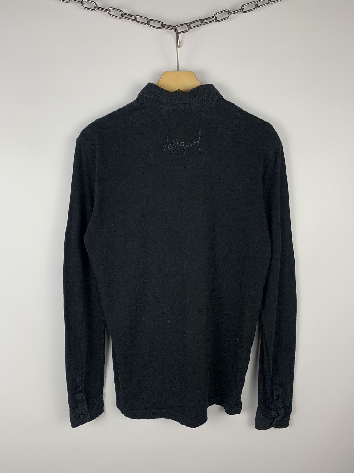 Desigual Vintage Y2K Desigual Fun Love Polo Long Sleeve T-Shirt Black Size US S / EU 44-46 / 1 - 6 Thumbnail