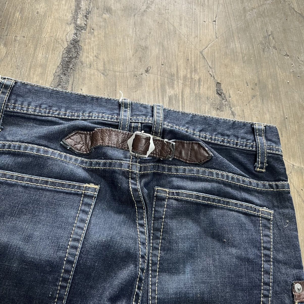 If Six Was Nine FLARED🔥Michel Klien Paris Utility Design Y2K Jeans/ifsixwa9 Size US 29 - 11 Thumbnail