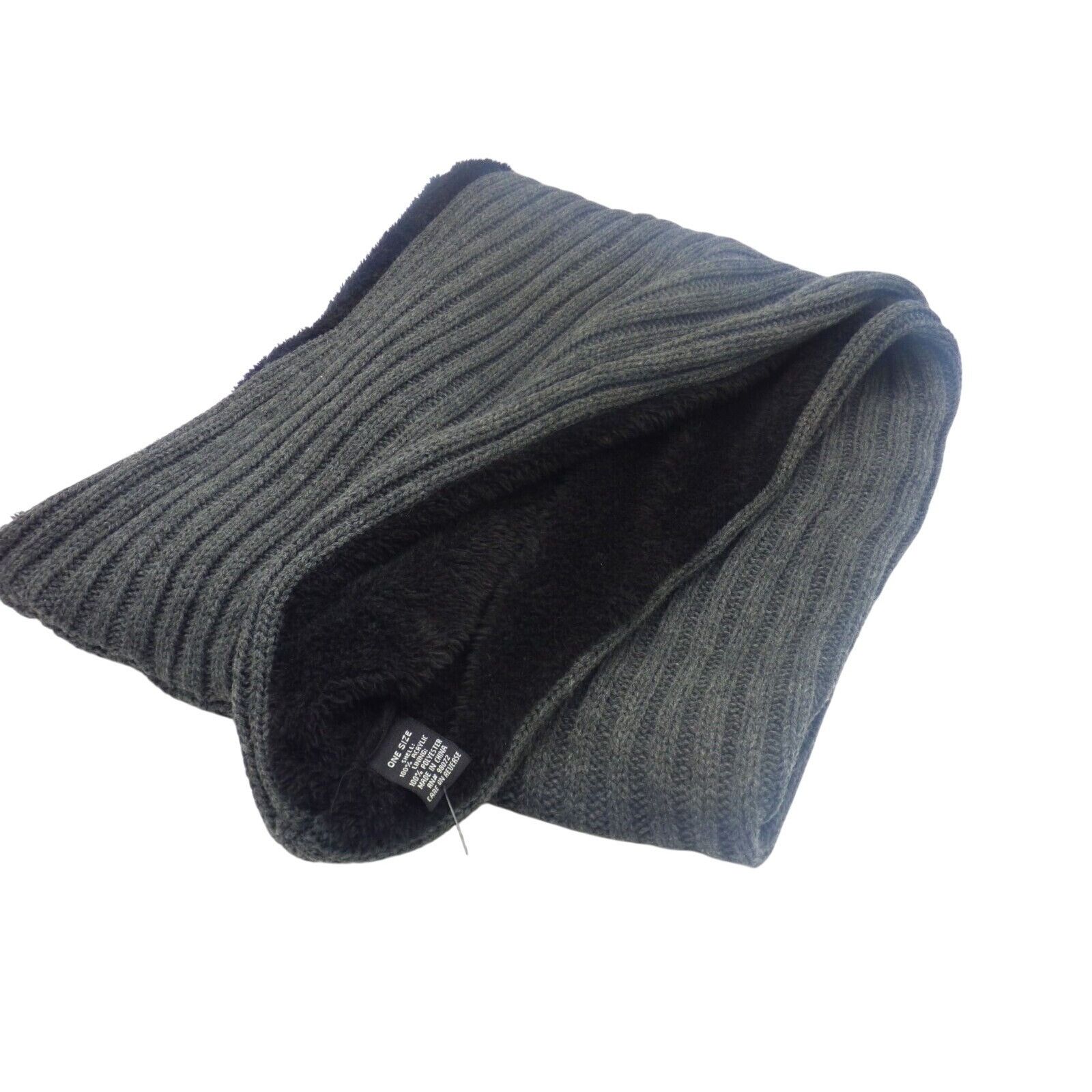 DKNY DKNY Fleece-Lined Knit Infinity Scarf, Gray Size ONE SIZE - 2 Thumbnail