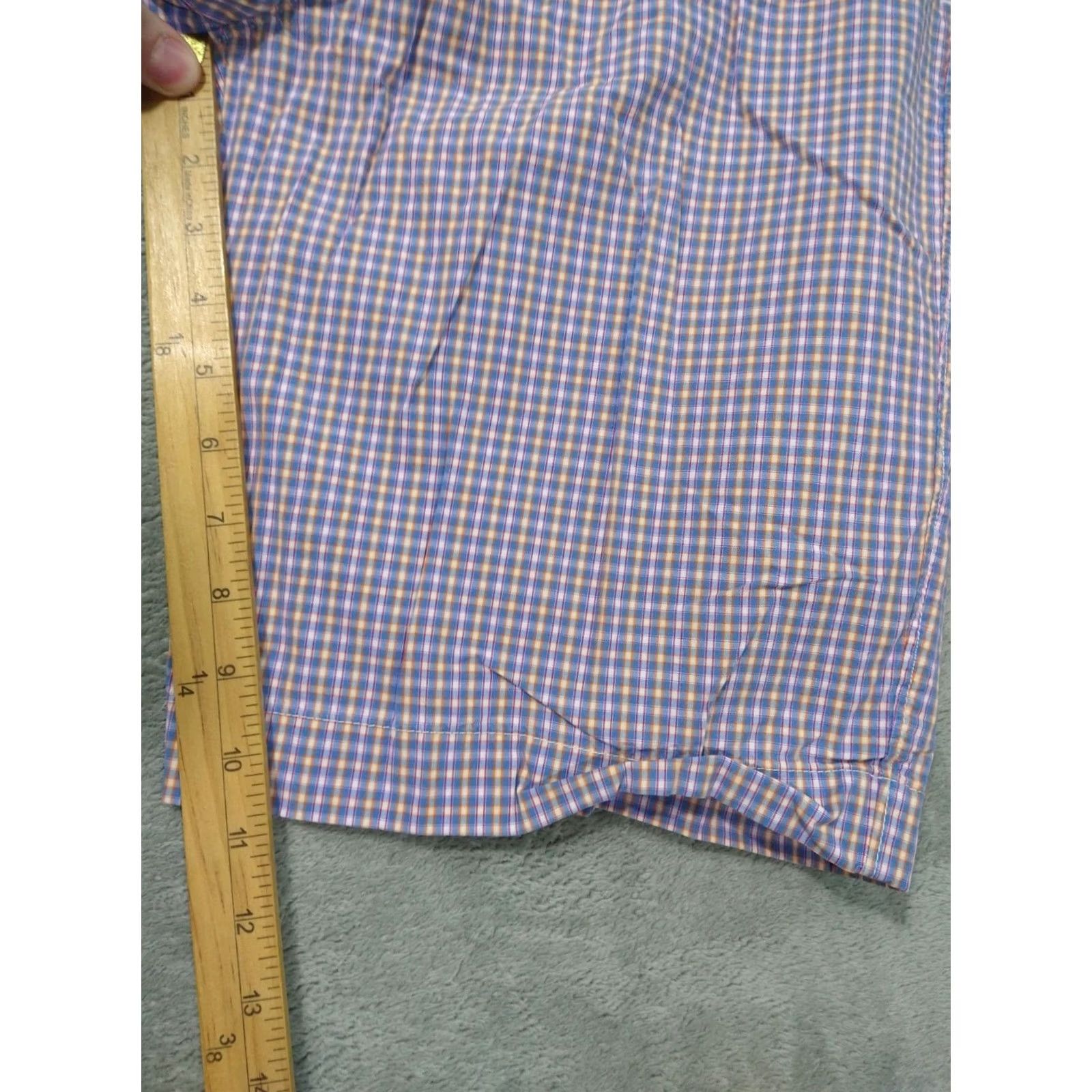 J.Crew J.CREW Shorts Mens 33 x 10 Blue Plaid Rivington Chino Cotton Flat Front Preppy Casual Vintage No Size US 33 - 5 Thumbnail