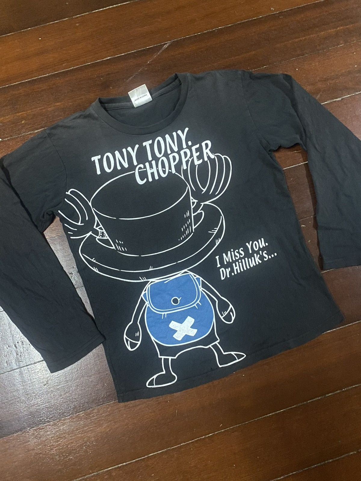 Anime Rare Vintage ONE PIECE Tony Tony Chopper Spell Out Big Logo Size US M / EU 48-50 / 2 - 2 Thumbnail