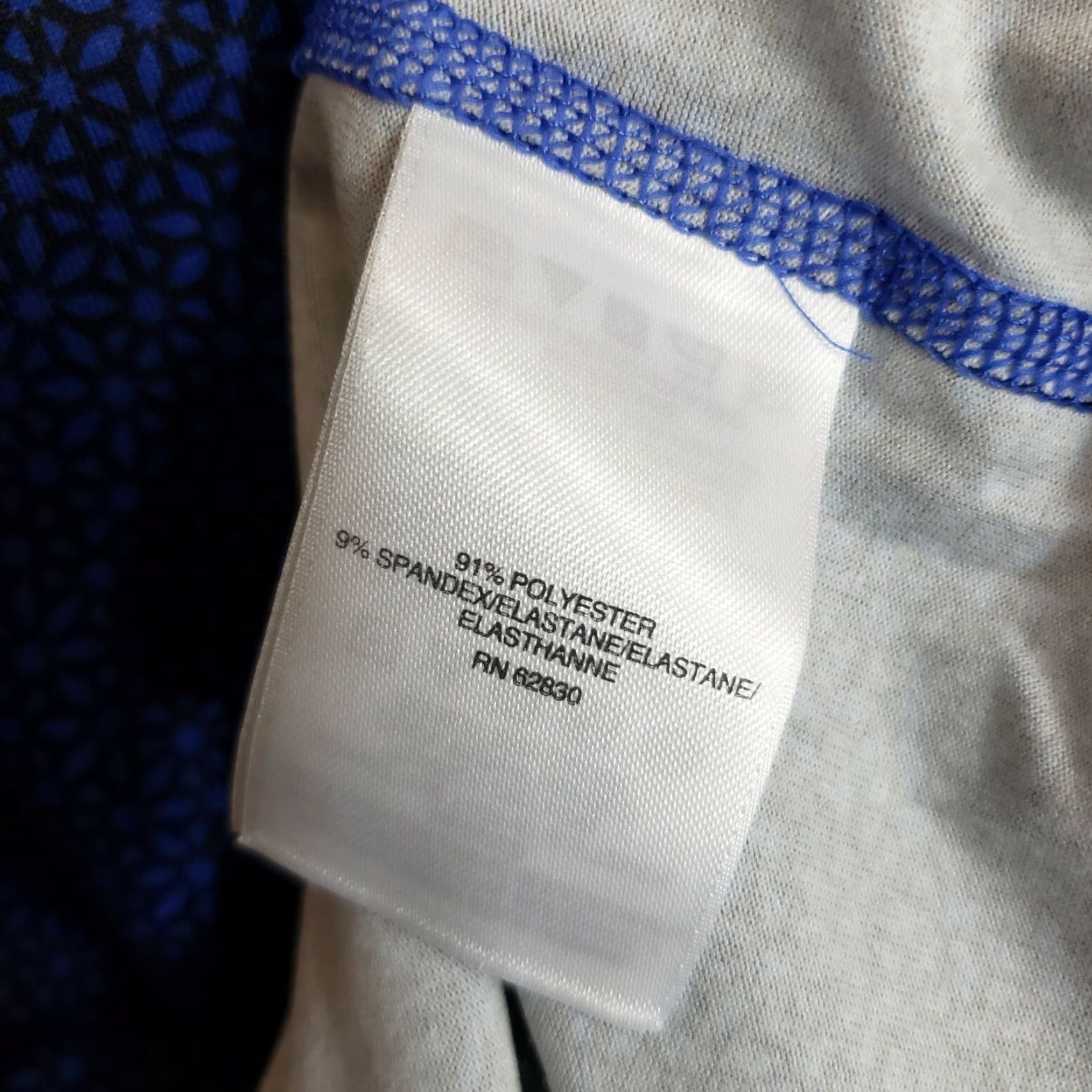 Lands' End Lands End Sport Womens Top 1X Blue Black Ruched Shirt Pullover Activewear Casual Size XL / US 12-14 / IT 48-50 - 6 Thumbnail