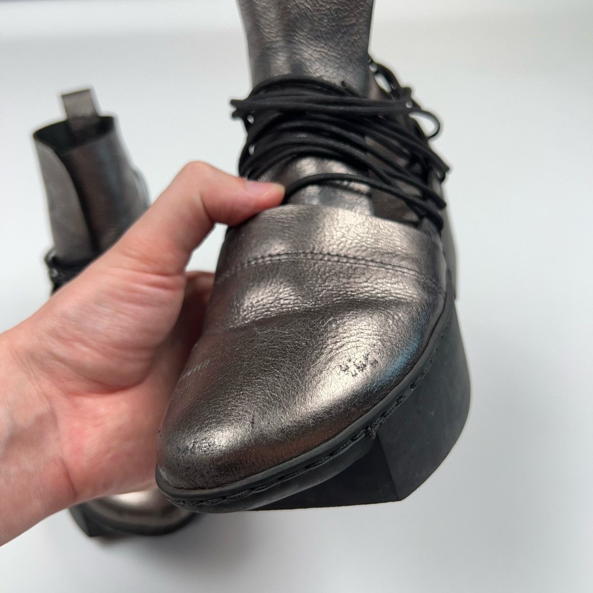 Trippen Trippen Platform Leather Shoes Geisha Happy Dream Avantgarde Size US 5 / IT 35 - 13 Thumbnail