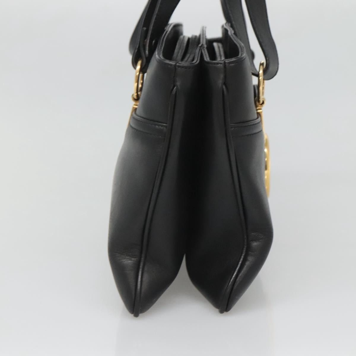 Gucci GUCCI GG Marmont Ally Hand Bag Leather Black Gold Size ONE SIZE - 4 Thumbnail