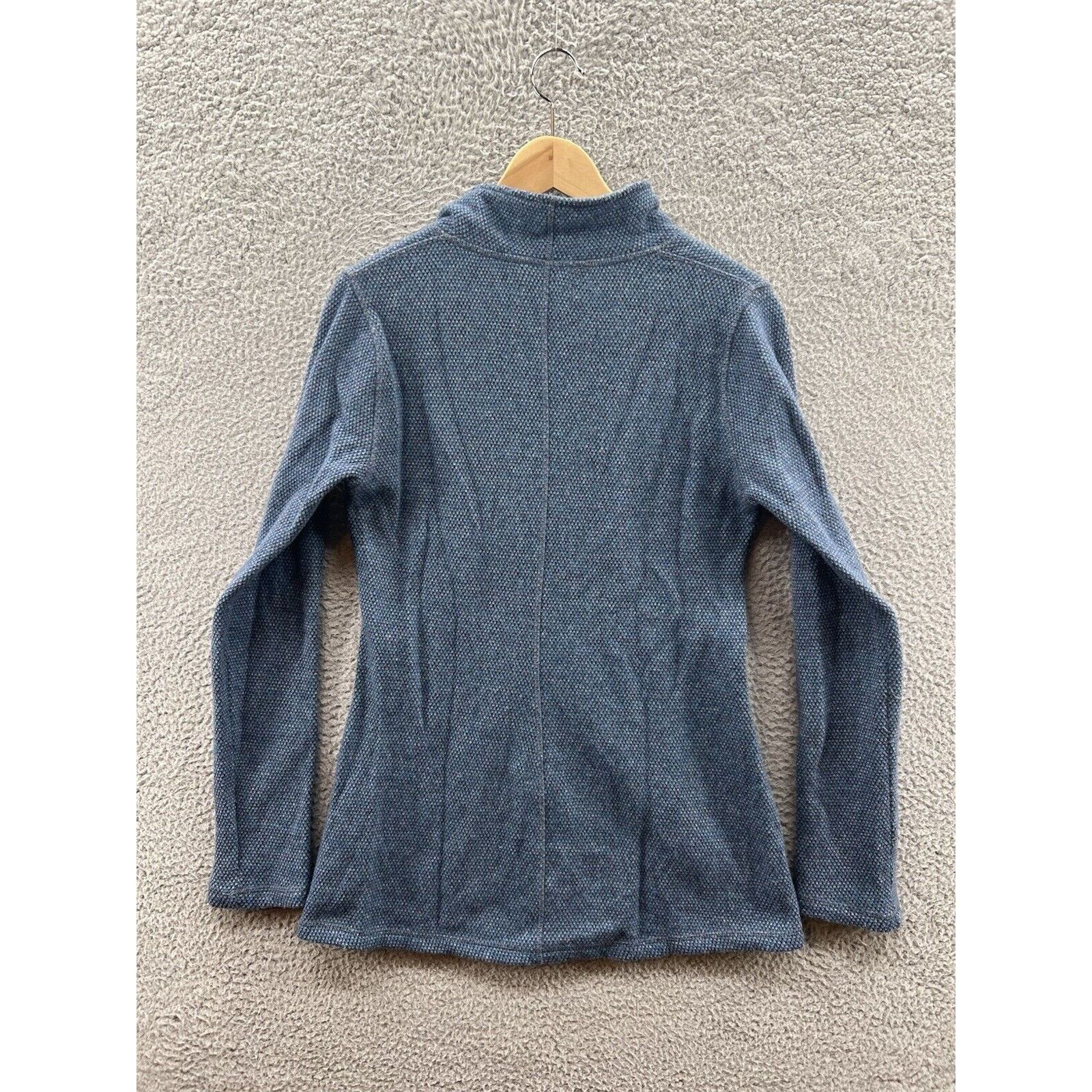 Prana Prana Ebba Sweater Wool Blend Cowl Neck 3 Buttons Blue Small Size S / US 4 / IT 40 - 2 Thumbnail