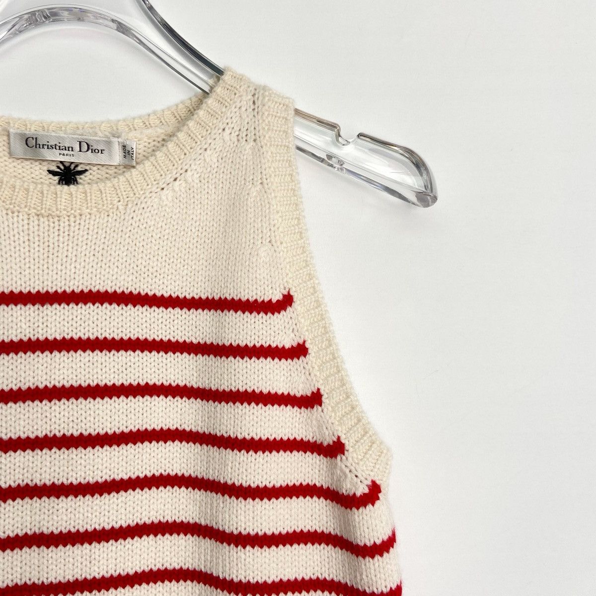 Dior DIOR SS22 Striped Printed Sleeveless Cashmere Sweater K26WX Size M / US 6-8 / IT 42-44 - 3 Thumbnail