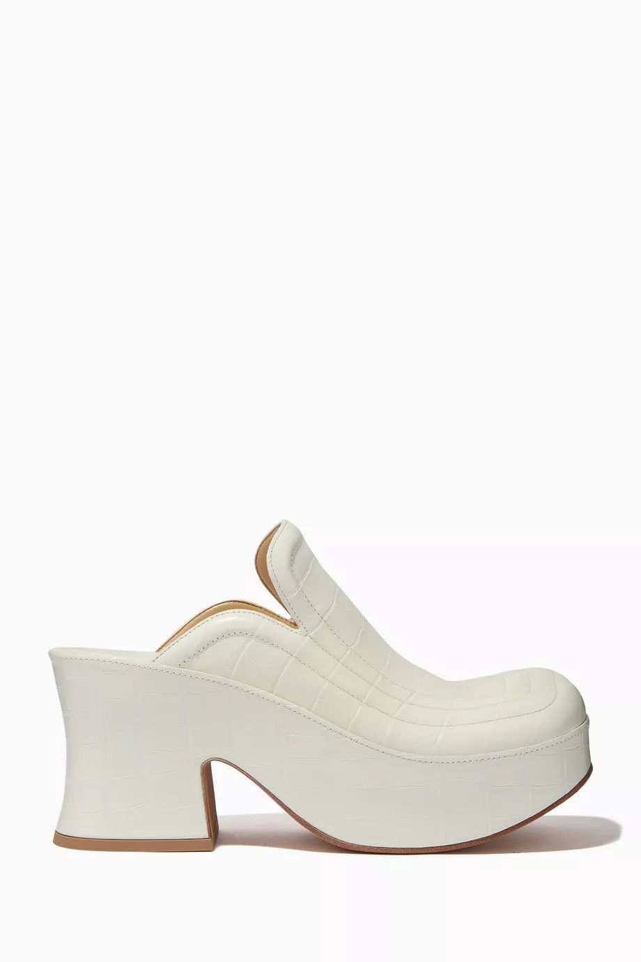 Bottega Veneta o1y0725 Mules in White Size US 5 / IT 35 - 1 Thumbnail