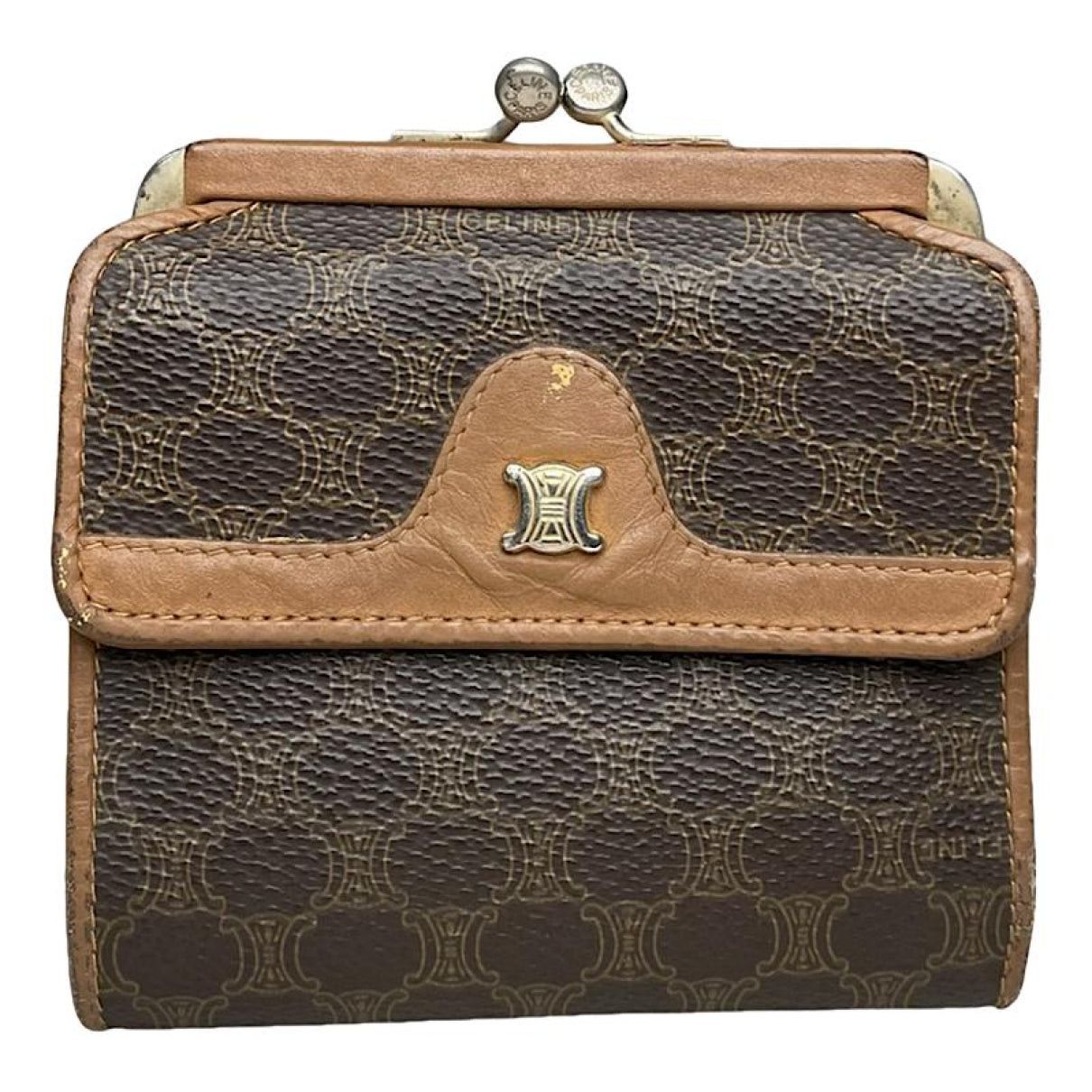 Celine Triomphe Brown Leather Wallet Size ONE SIZE - 1 Thumbnail