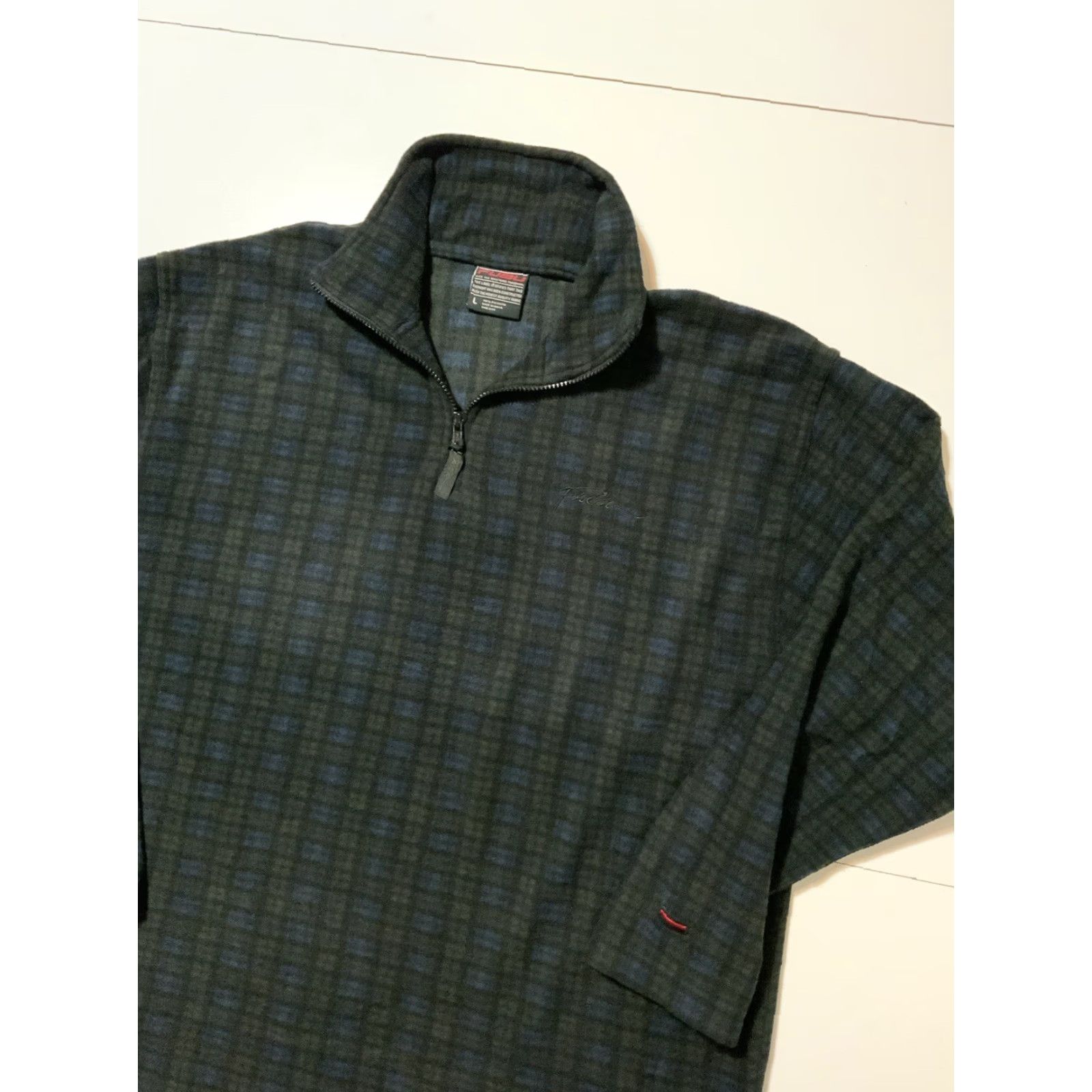 Fubu VINTAGE FUBU Blackwatch Plaid Pile Fleece Hip Hop 1/4 Zip Pullover Jacket Sz. L Mens Size US L / EU 52-54 / 3 - 3 Thumbnail