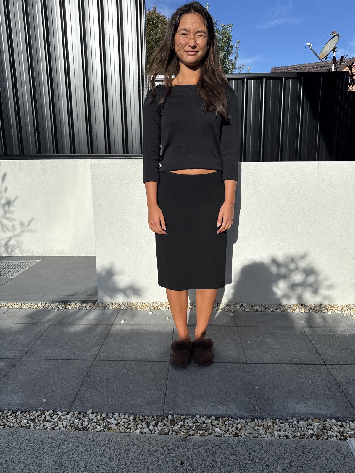 Max Mara Fine wool black skirt Size 30" / US 8 / IT 44 - 2 Thumbnail