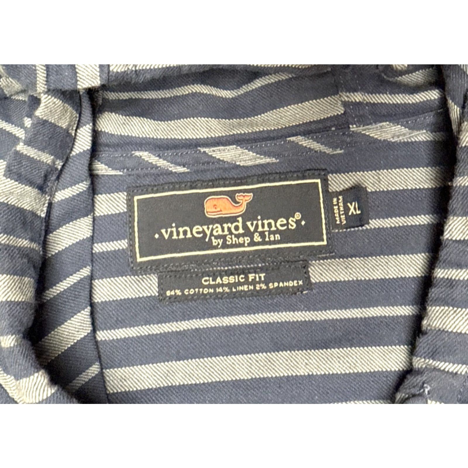 Vineyard Vines VINTAGE Vineyard Vines Striped Cotton Hoodie Shirt 1/4 Button Pullover Mens Size L Blue Hoodie Pullover Mens L Size US L / EU 52-54 / 3 - 2 Thumbnail