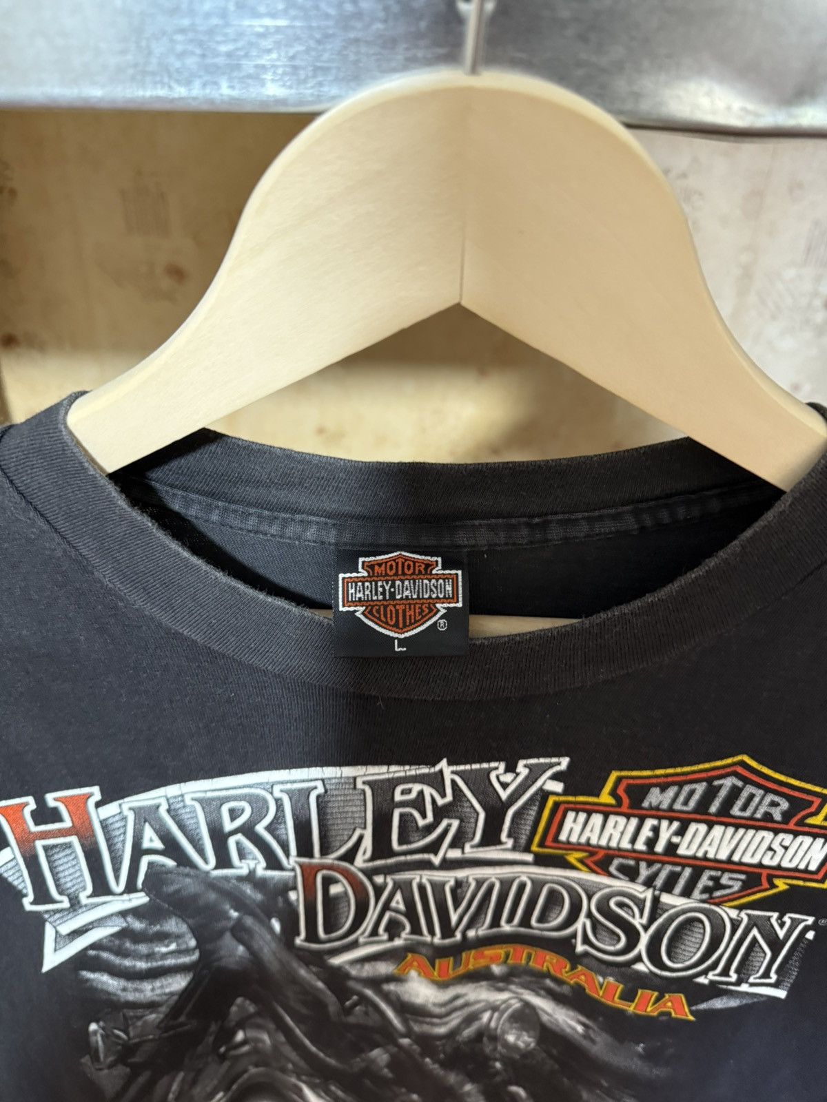 Harley Davidson × Vintage Vintage 90’s Harley Davidson No Worries Australia Bike Tee Size US L / EU 52-54 / 3 - 4 Thumbnail