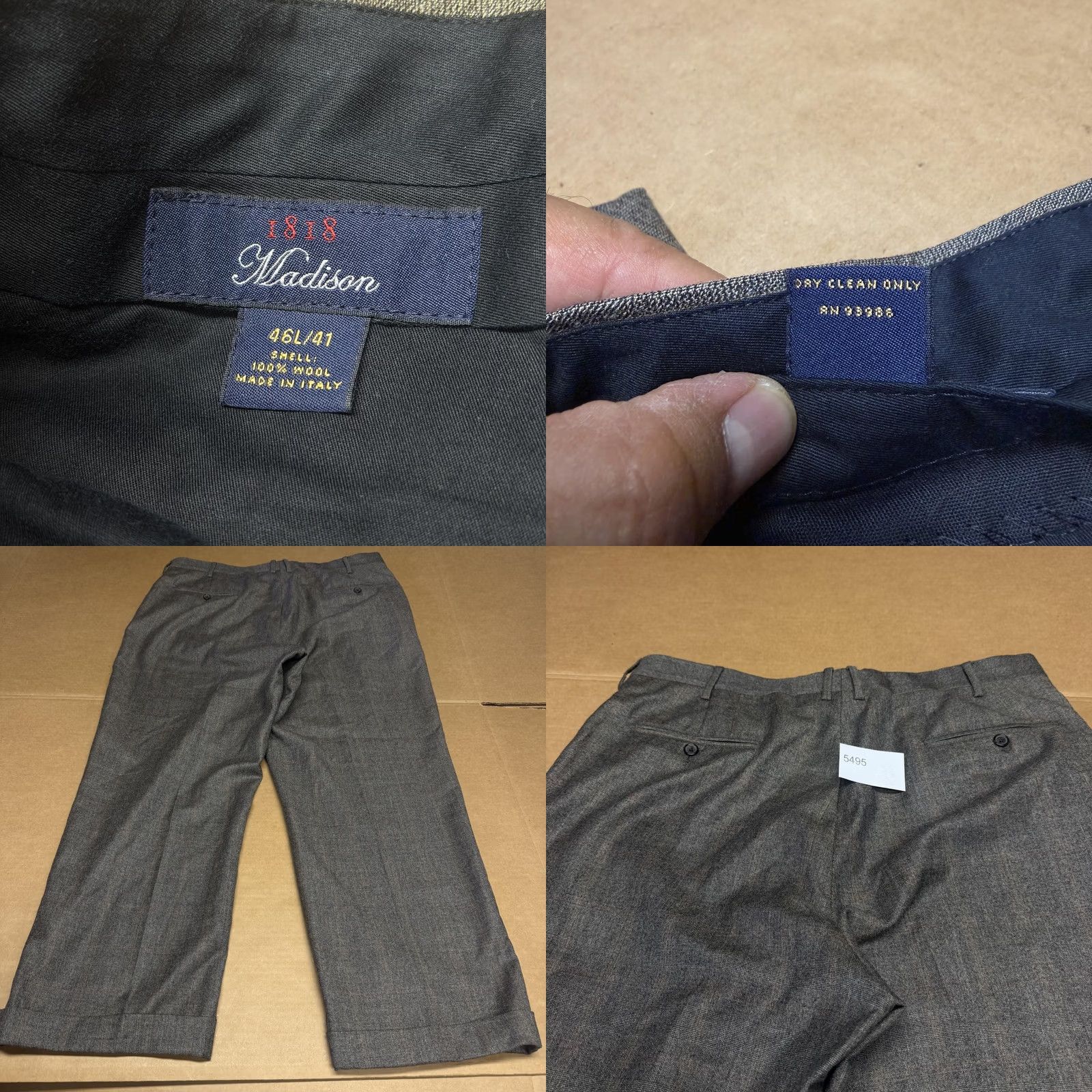 Brooks Brothers Brooks Brothers 1818 Madison Pants Mens 38x28 Brown Wool Classic Fit Dress Cuff Size US 38 / EU 54 - 8 Thumbnail