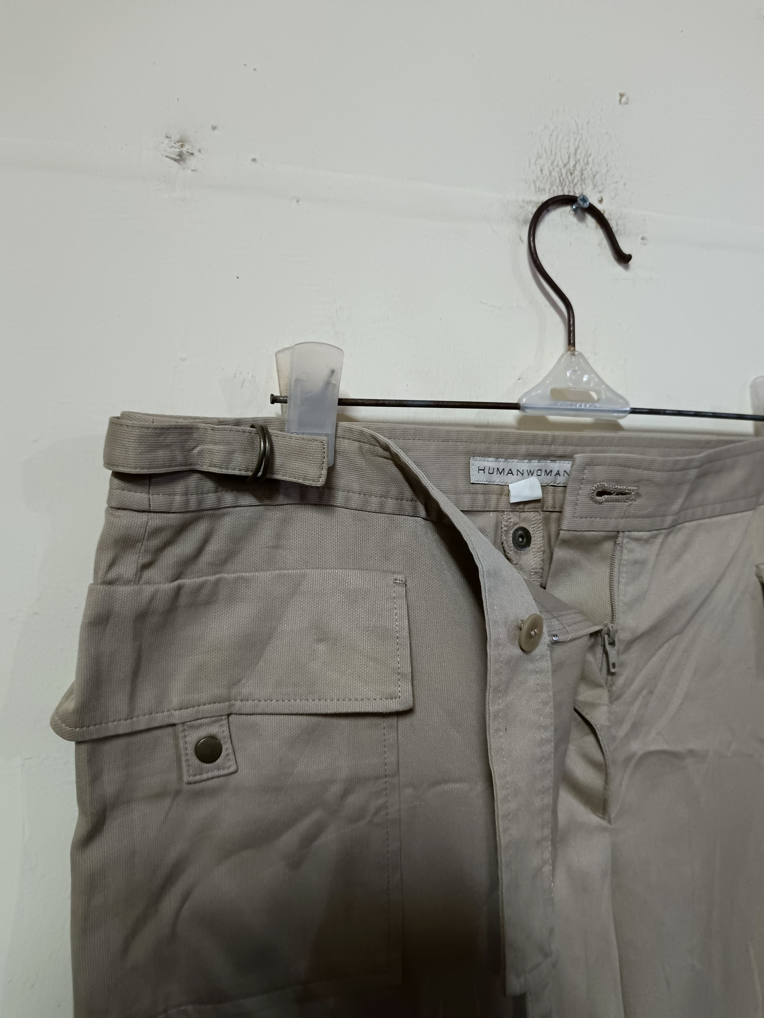 Human Woman wide leg cargo style pants