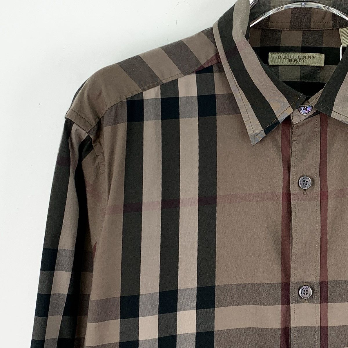 Burberry Burberry Classic Check Cotton Long Sleeve Shirt K26WX Size US M / EU 48-50 / 2 - 3 Thumbnail