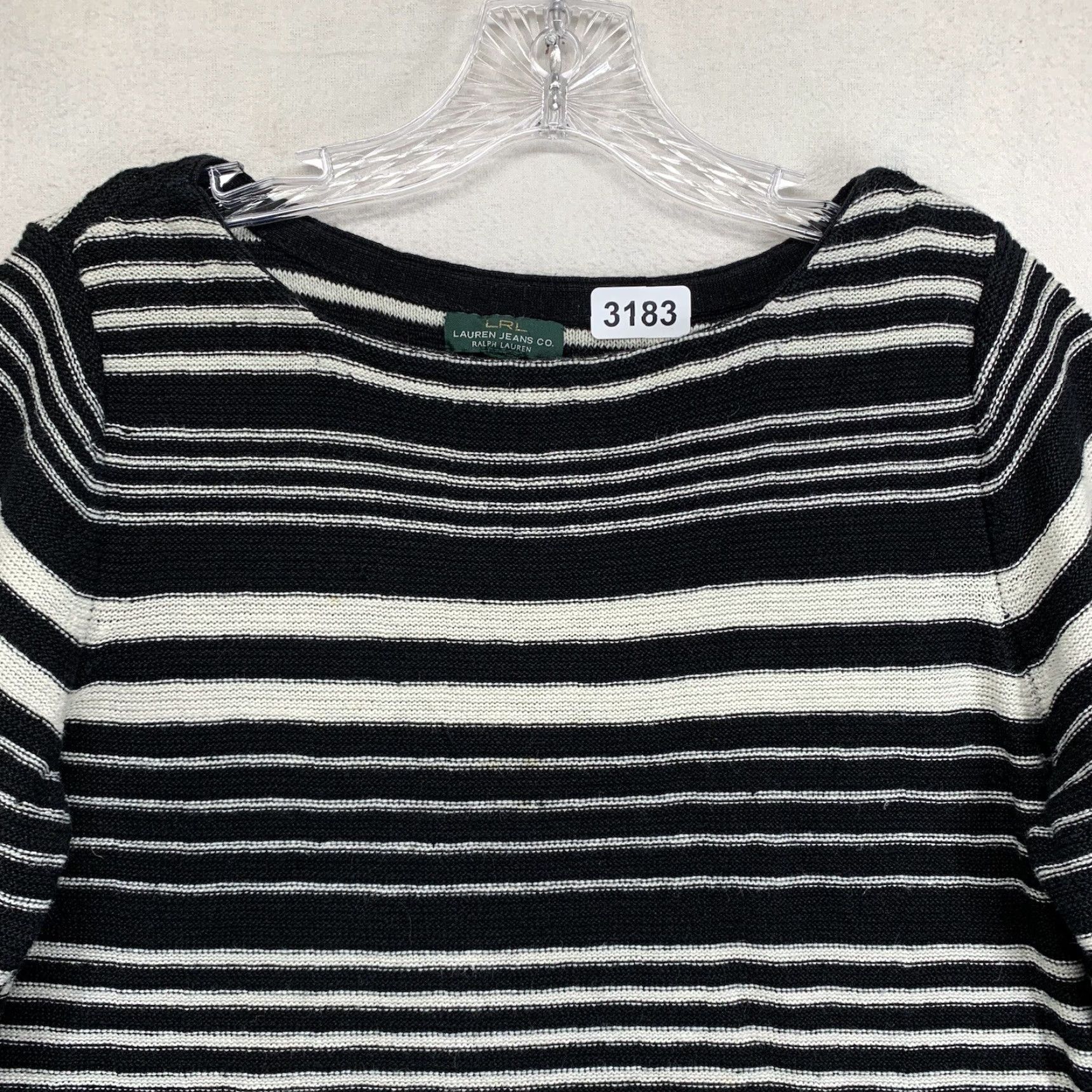 Ralph Lauren LAUREN RALPH LAUREN Blouse Womens Small Black White Striped 3/4 Sleeve Stretch Designer Casual Size S / US 4 / IT 40 - 2 Thumbnail