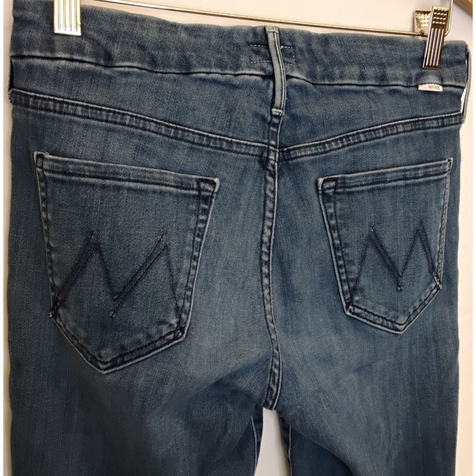 MOTHER Mother The Looker Ankle Fray Jeans Women's 28x26 Medium Wash Size 28" / US 6 / IT 42 - 5 Thumbnail