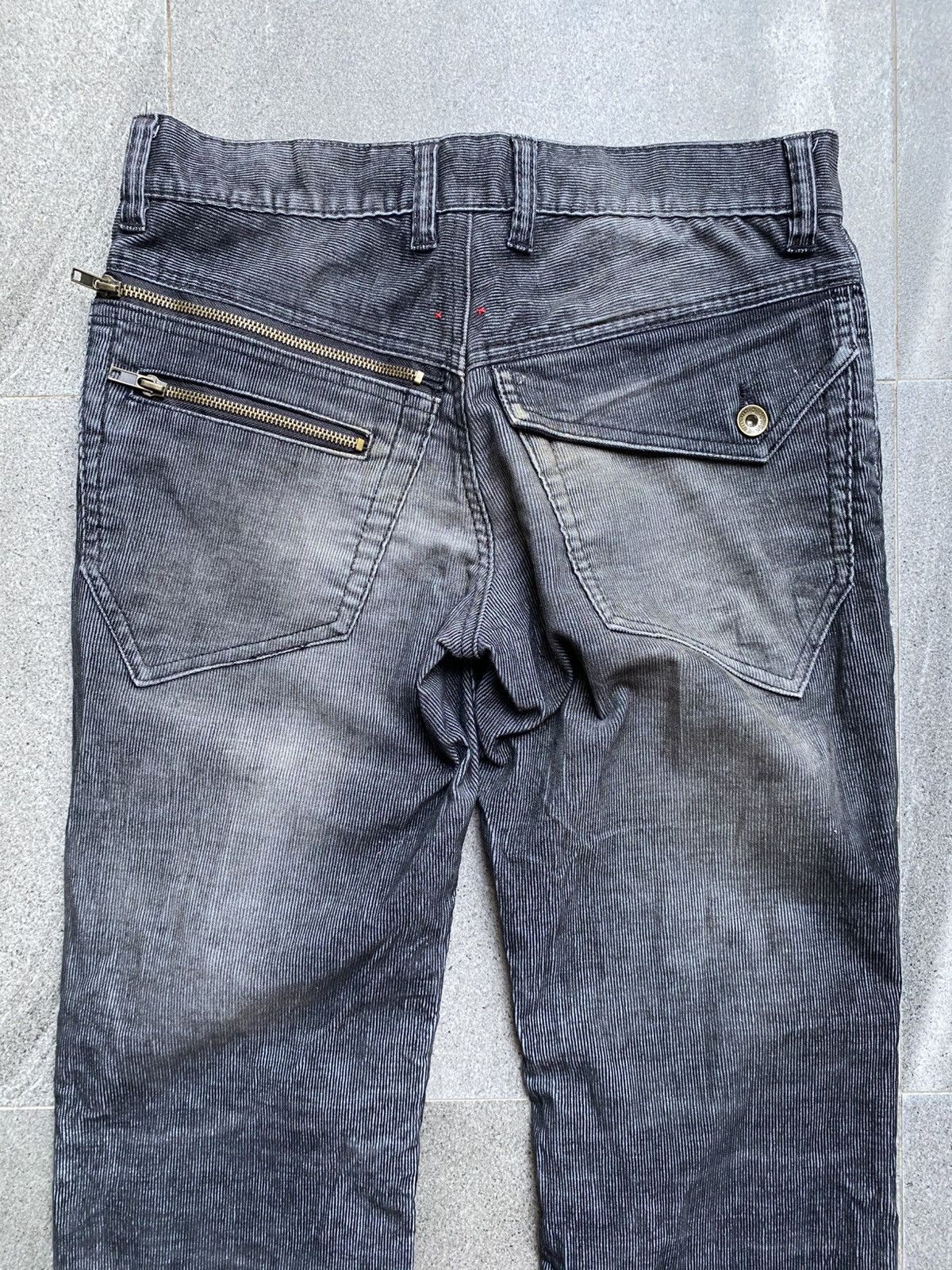 If Six Was Nine Semantic Design Faded Black Bootcut Corduroy Pants Size US 30 / EU 46 - 4 Thumbnail