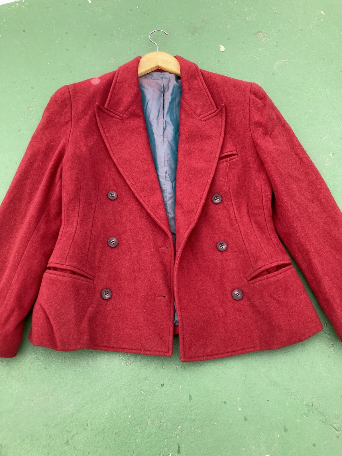 Japanese Brand Arrston Volaju Kohshin Satoh Avant Garde Red Wool Blazer Size M / US 6-8 / IT 42-44 - 4 Thumbnail