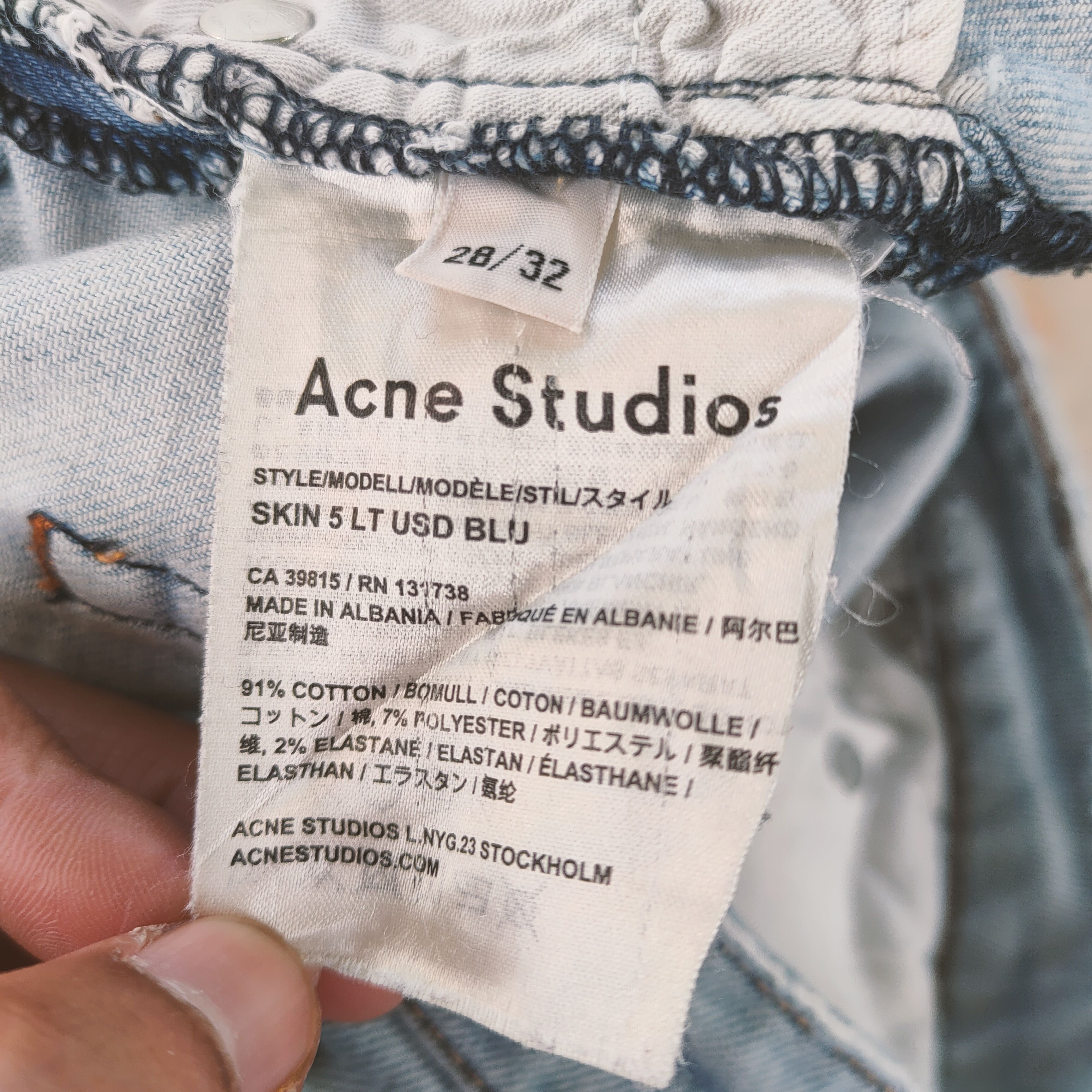 Acne Studios VINTAGE ACNE STUDIO SOFT DENIM DISTRESSED FADED JEANS PANTS Size US 30 / EU 46 - 10 Thumbnail