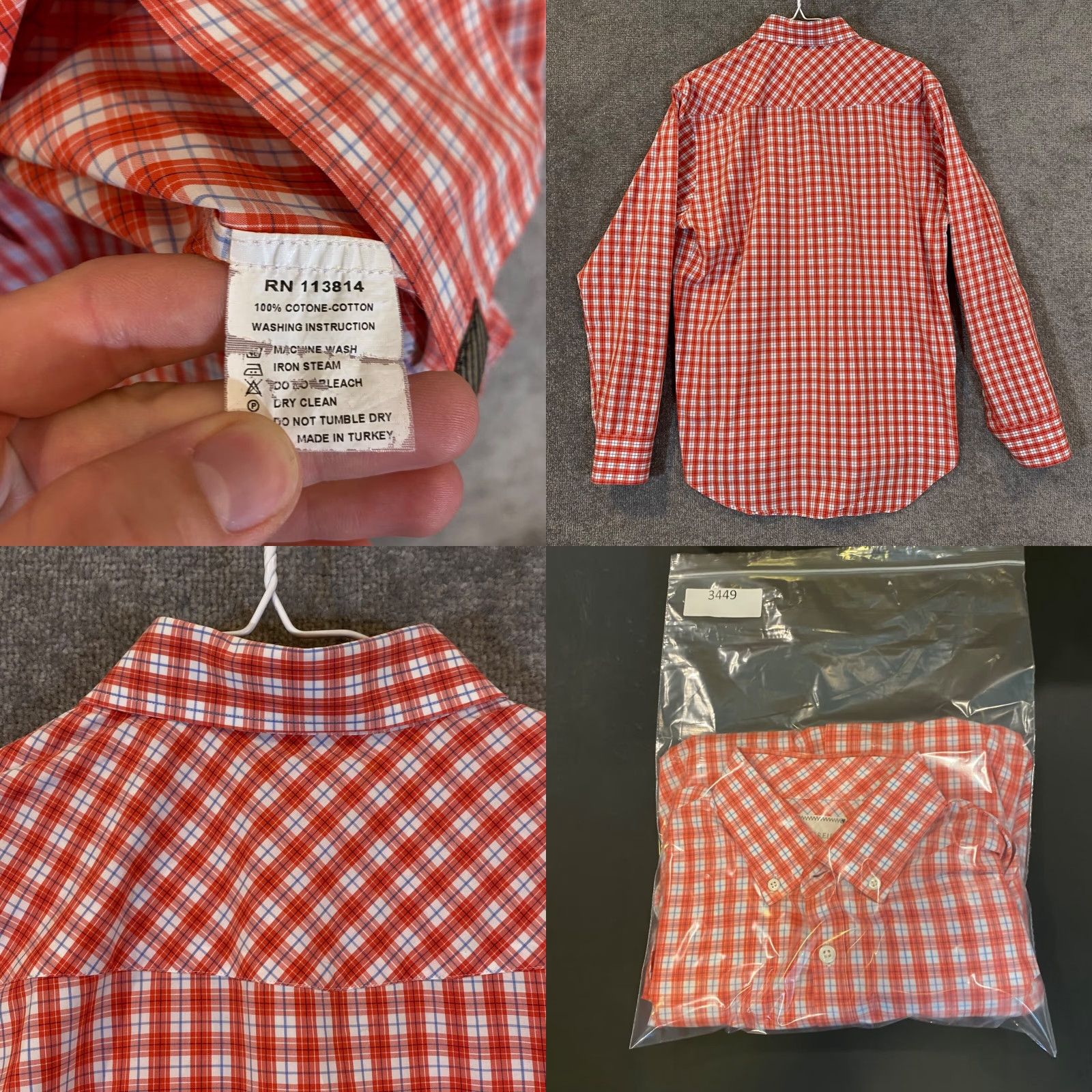 Billy Reid Billy Reid Shirt Mens Medium Red White Plaid Button-Down Dress Top L/S Shirt Mens Regular Multicolor Plaid Billy Reid Button-Up Top L/S Size US M / EU 48-50 / 2 - 8 Thumbnail