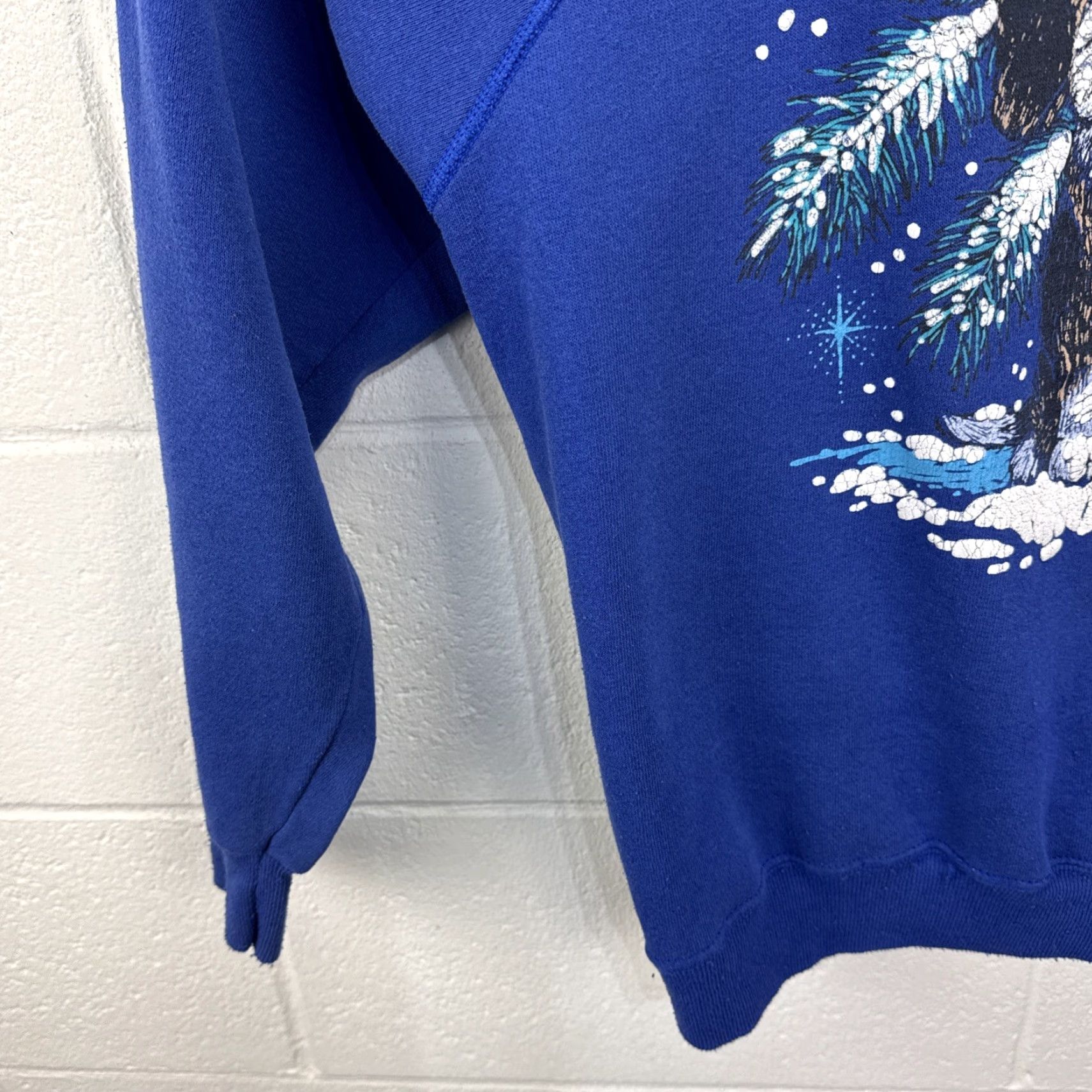 Lee VINTAGE Lee Dog Sweatshirt Large Blue Pullover Crew Neck Unisex Adults Graphic Print 90s Theme Winter Size US L / EU 52-54 / 3 - 7 Thumbnail