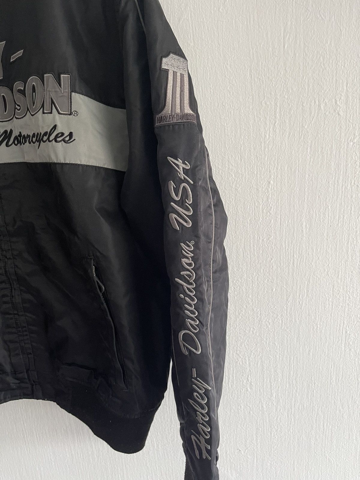 Harley Davidson × Vintage HARLEY DAVIDSON Black Nylon Embroidered Riding Motorcycle Size US M / EU 48-50 / 2 - 10 Thumbnail