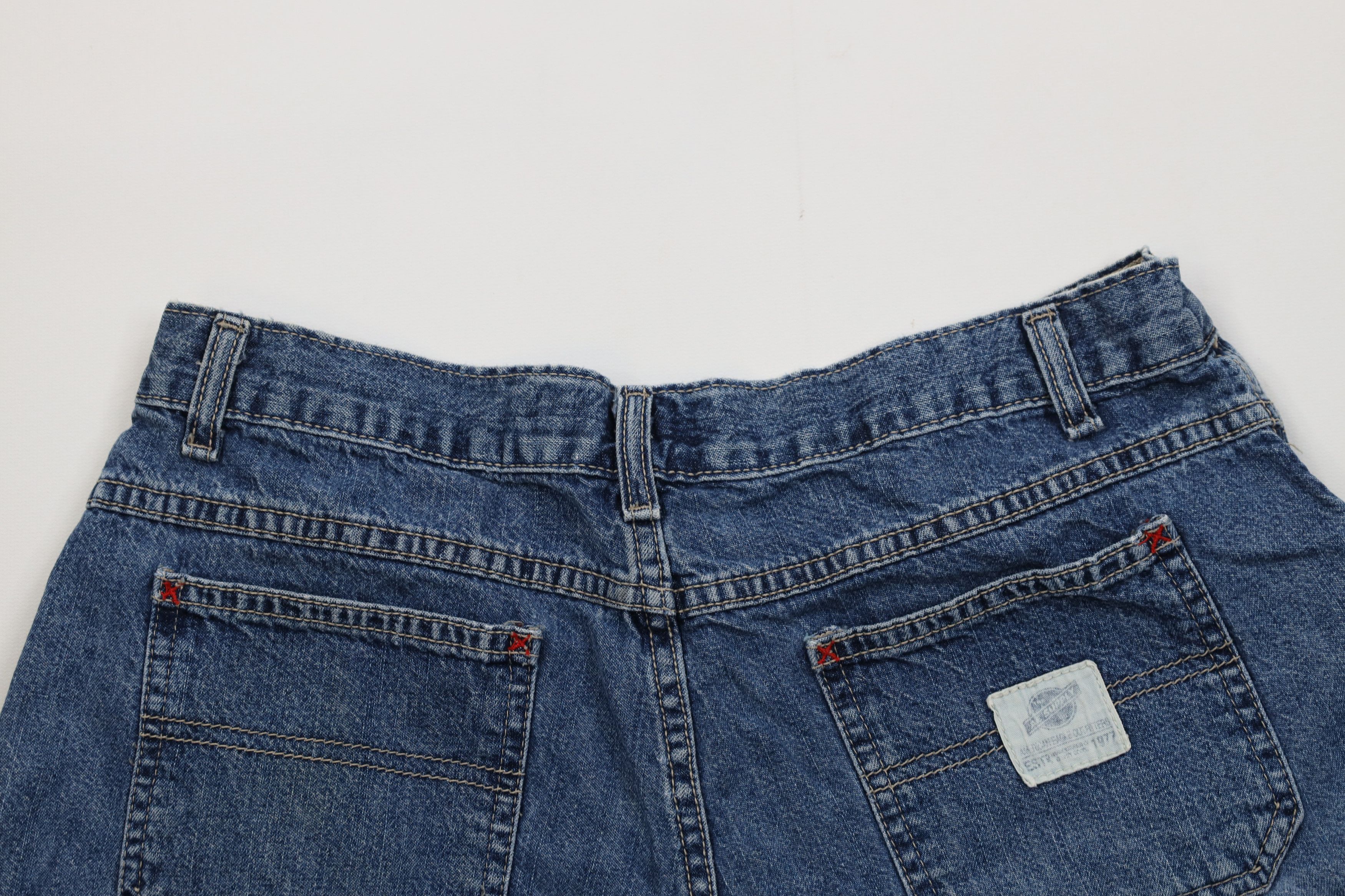 American Eagle Outfitters Vintage 90s American Eagle Workwear Denim Cargo Shorts Size 27" / US 4 / IT 40 - 9 Thumbnail
