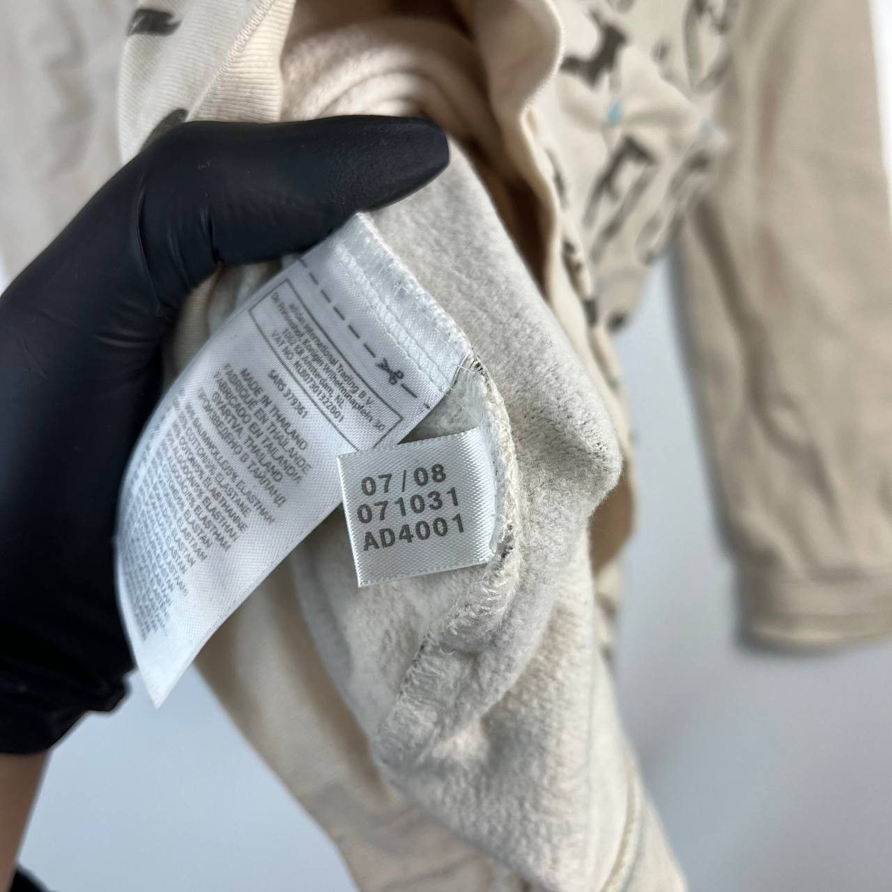 Adidas Adidas Womens Hoodie Sweatshirt Cream Graphic Pullover Sz M Size M / US 6-8 / IT 42-44 - 5 Thumbnail