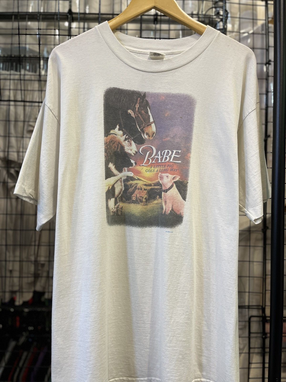 Vintage Vintage 1995 Babe the Pig Movie Promo Size US L / EU 52-54 / 3 - 1 Thumbnail