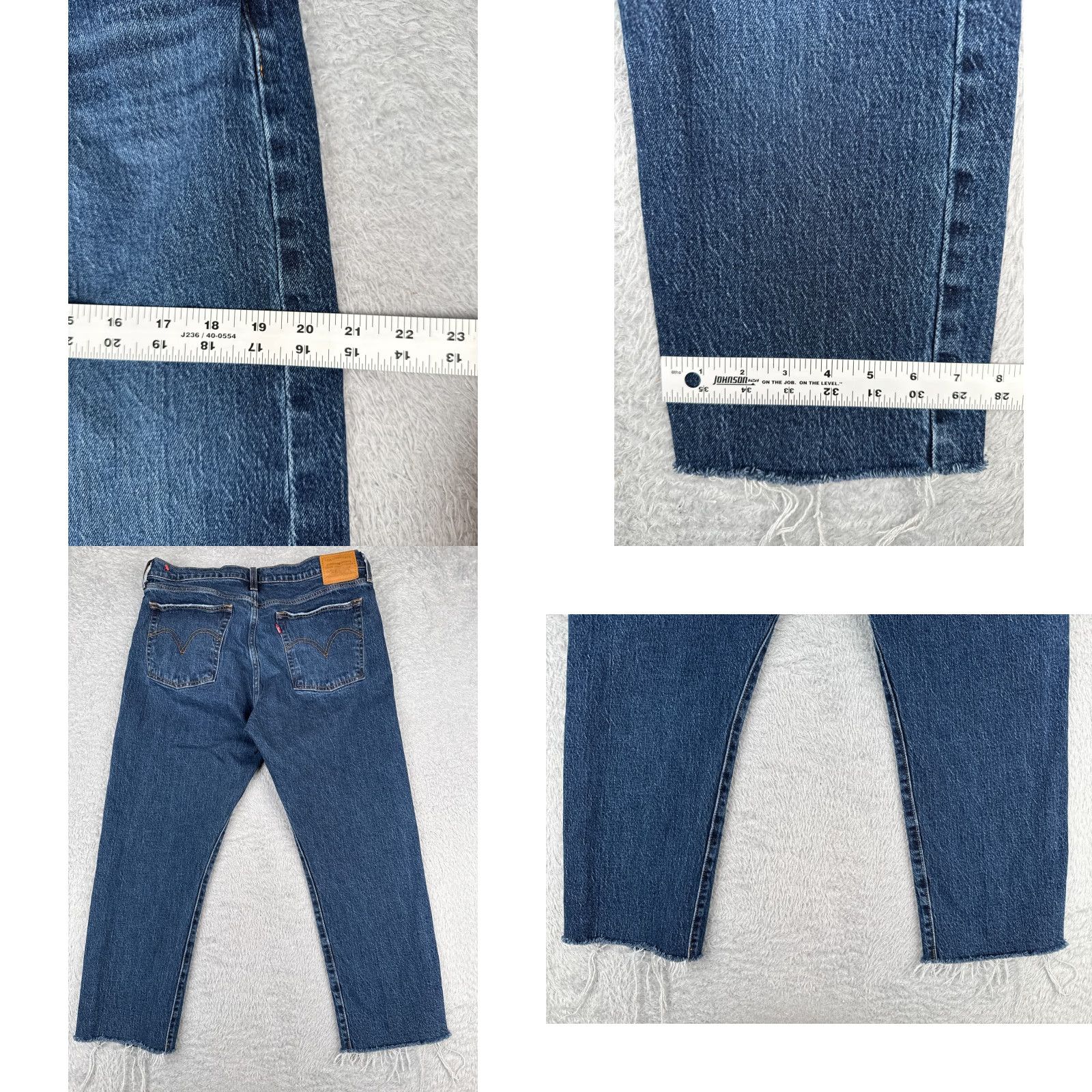 Levi's VINTAGE Levi's Wedgie Jeans Womens 32 Blue Denim High Rise 32x25 Levi's Wedgie Fit 5-Pocket Distressed Regular Blue Womens Jeans Size 24" / US 00 / IT 34 - 10 Thumbnail