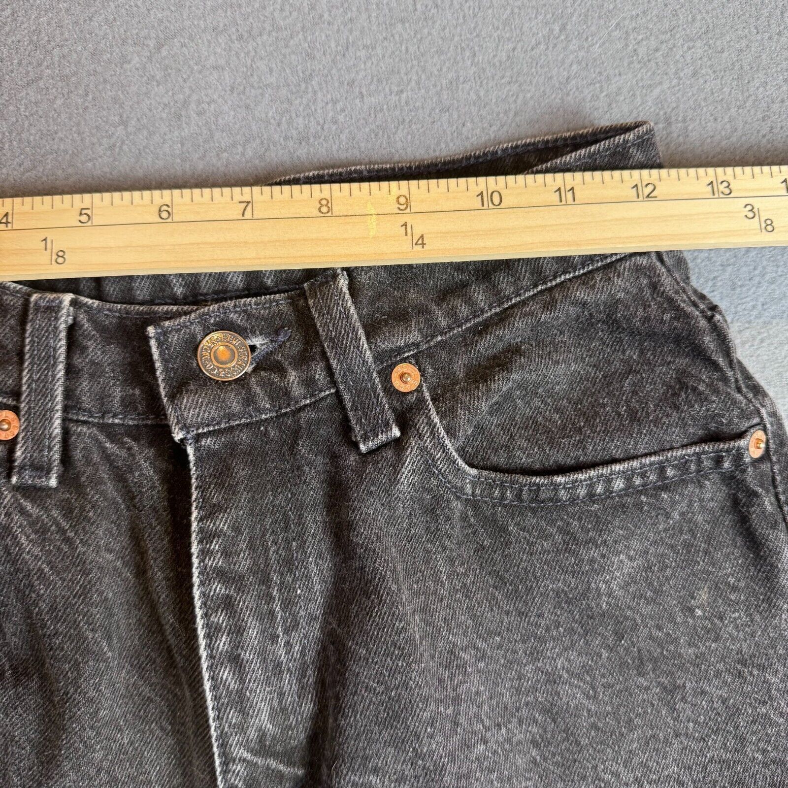 Levi's Levi's 521 Jeans Womens 6P Black Tapered Fit MADE IN USA Size 24" / US 00 / IT 34 - 6 Thumbnail