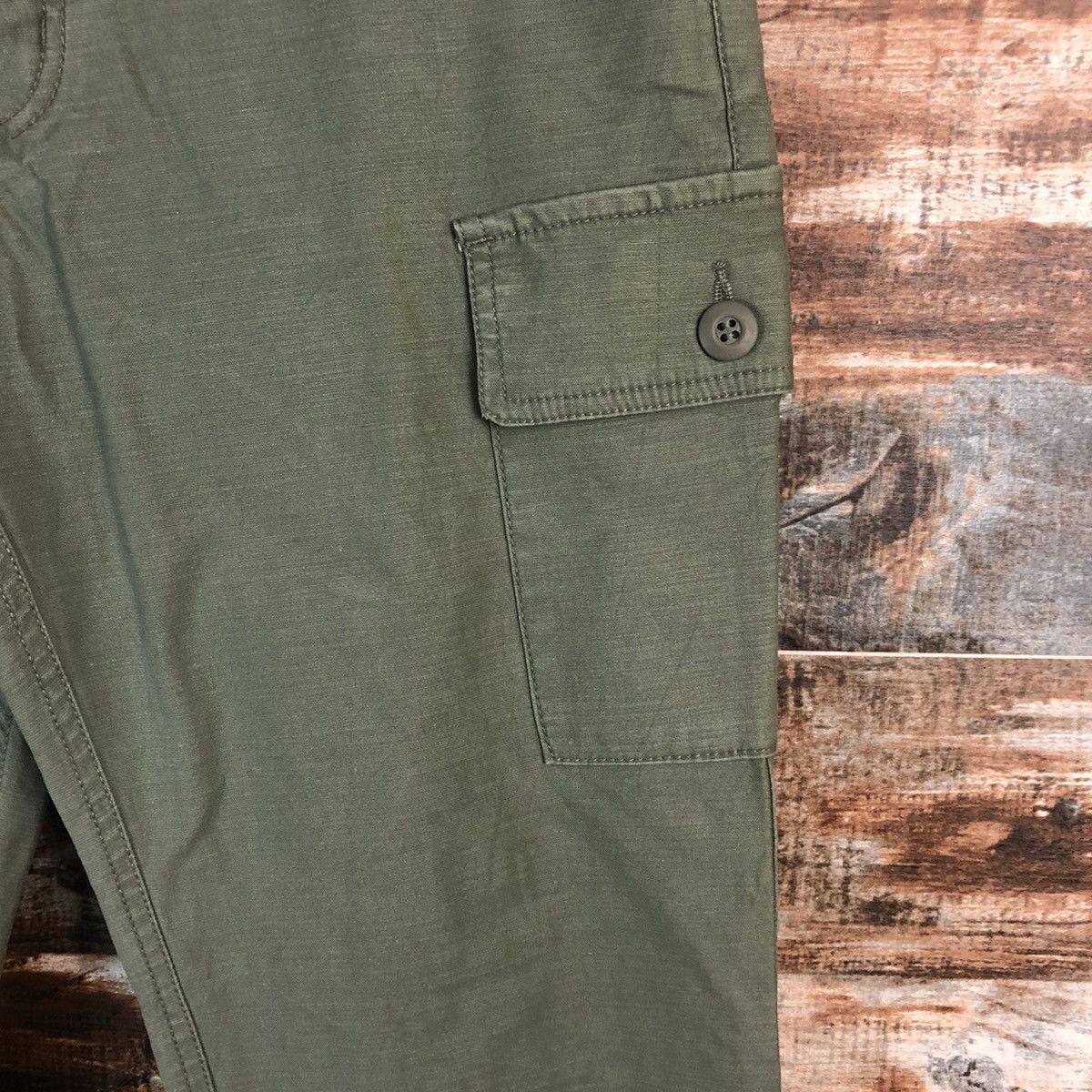 Japanese Brand DL 3Can 4 On Green Cargo Multipocket Pants #C665 Size US 29 - 10 Thumbnail
