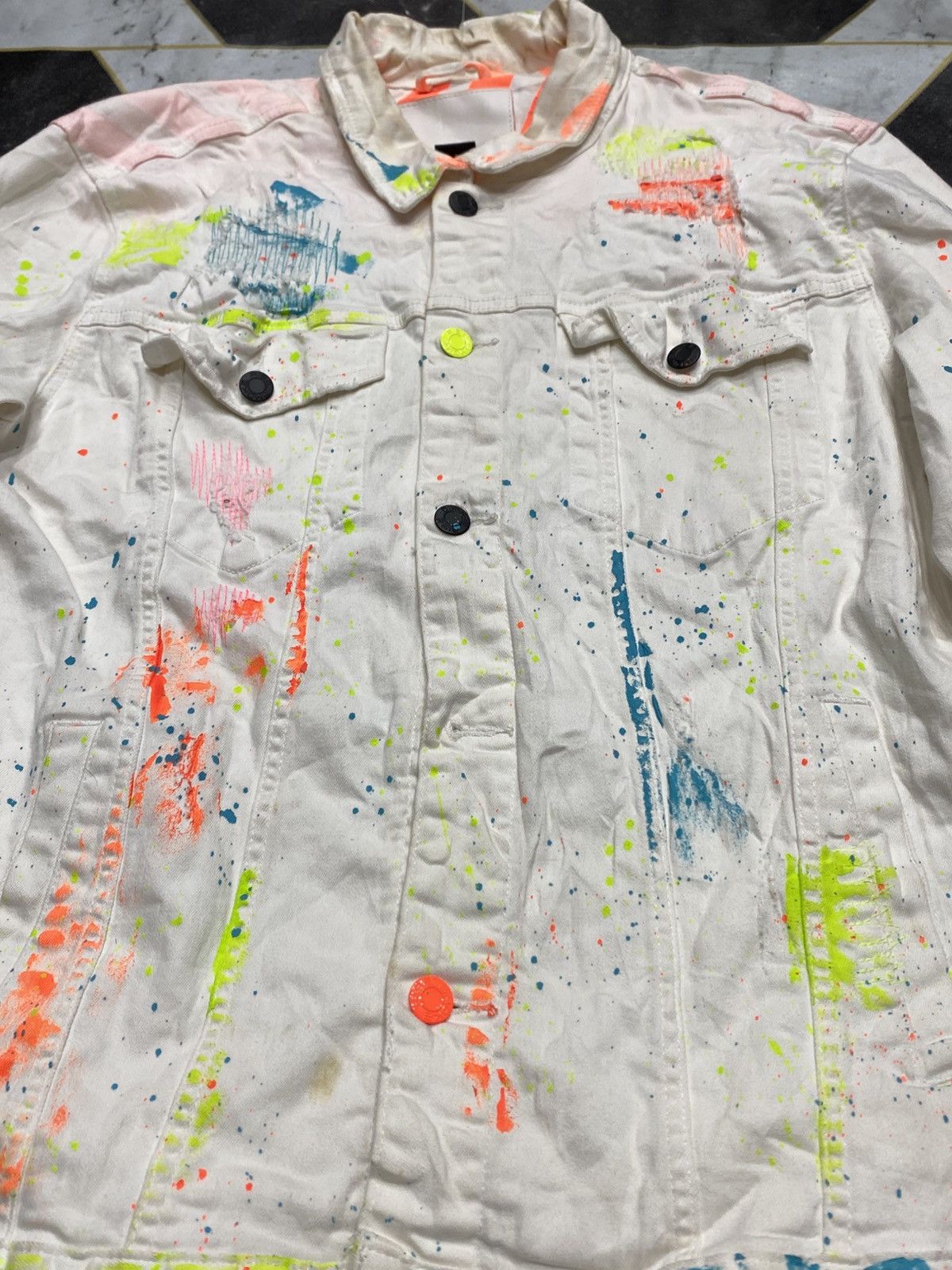 Smoke Rise Smoke Rise painted denim jacket Size US XL / EU 56 / 4 - 8 Thumbnail