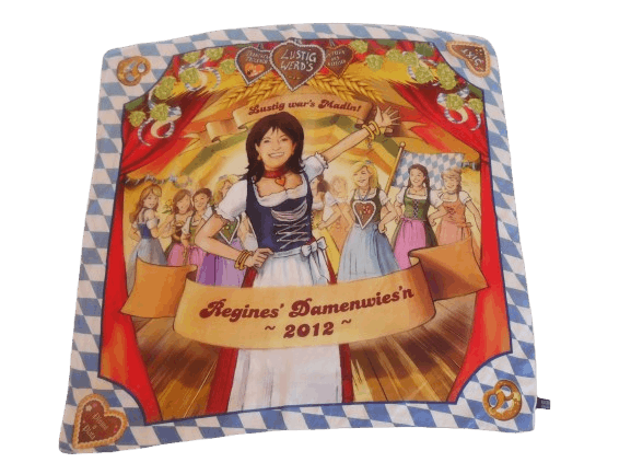Other Vintage 100% Silk Scarf with an 'Oktoberfest' theme. Size ONE SIZE - 1 Thumbnail