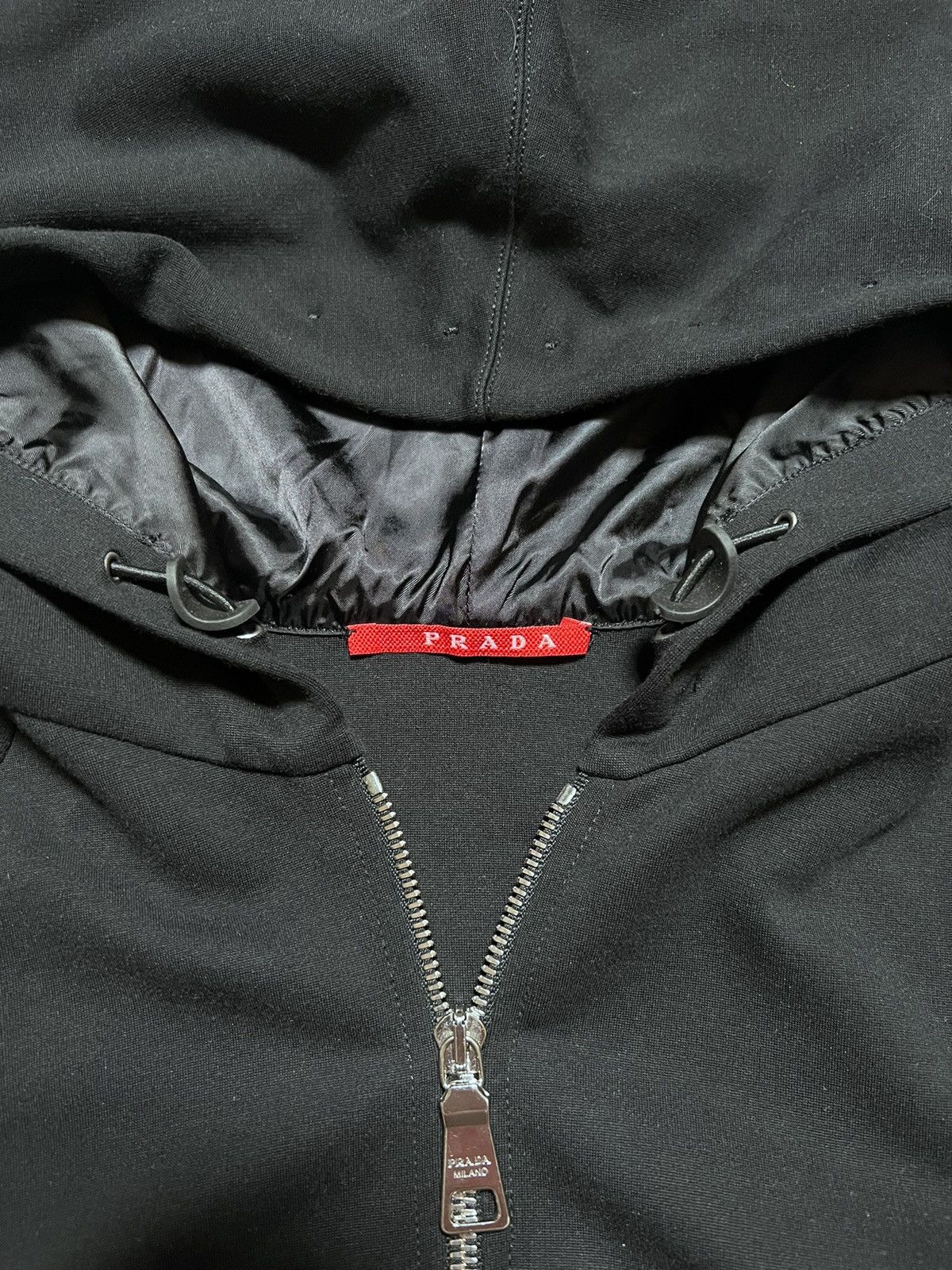 Prada prada vintage black tab zip hoodie Size M / US 6-8 / IT 42-44 - 7 Thumbnail