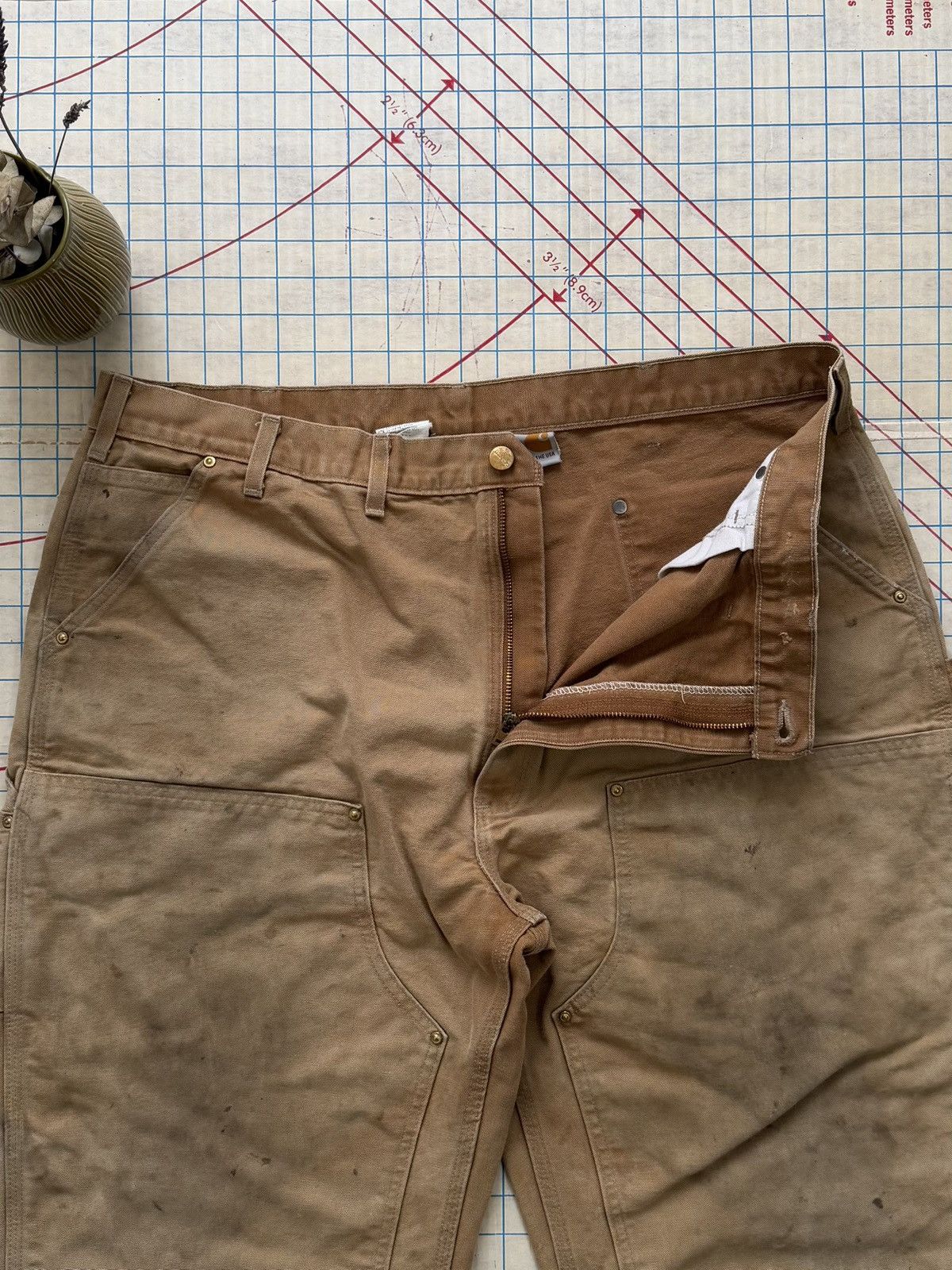 Carhartt Carhartt Double Knee Work Pants Tan Duck Canvas 44x32 Loose Size US 44 / EU 60 - 6 Thumbnail