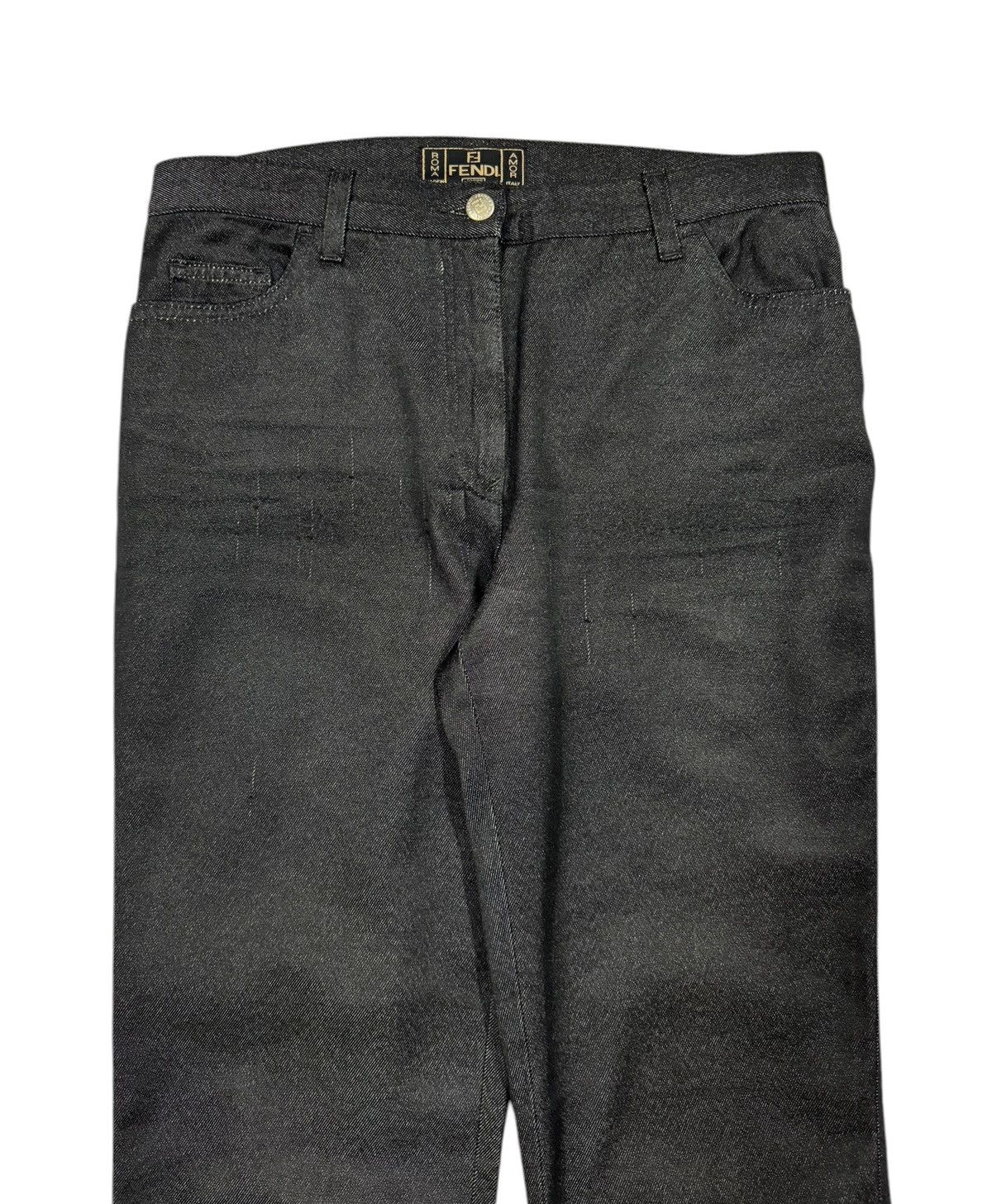 Fendi Authentic🔥Fendi Roma Italy Black Casual Pant Size US 31 - 7 Thumbnail