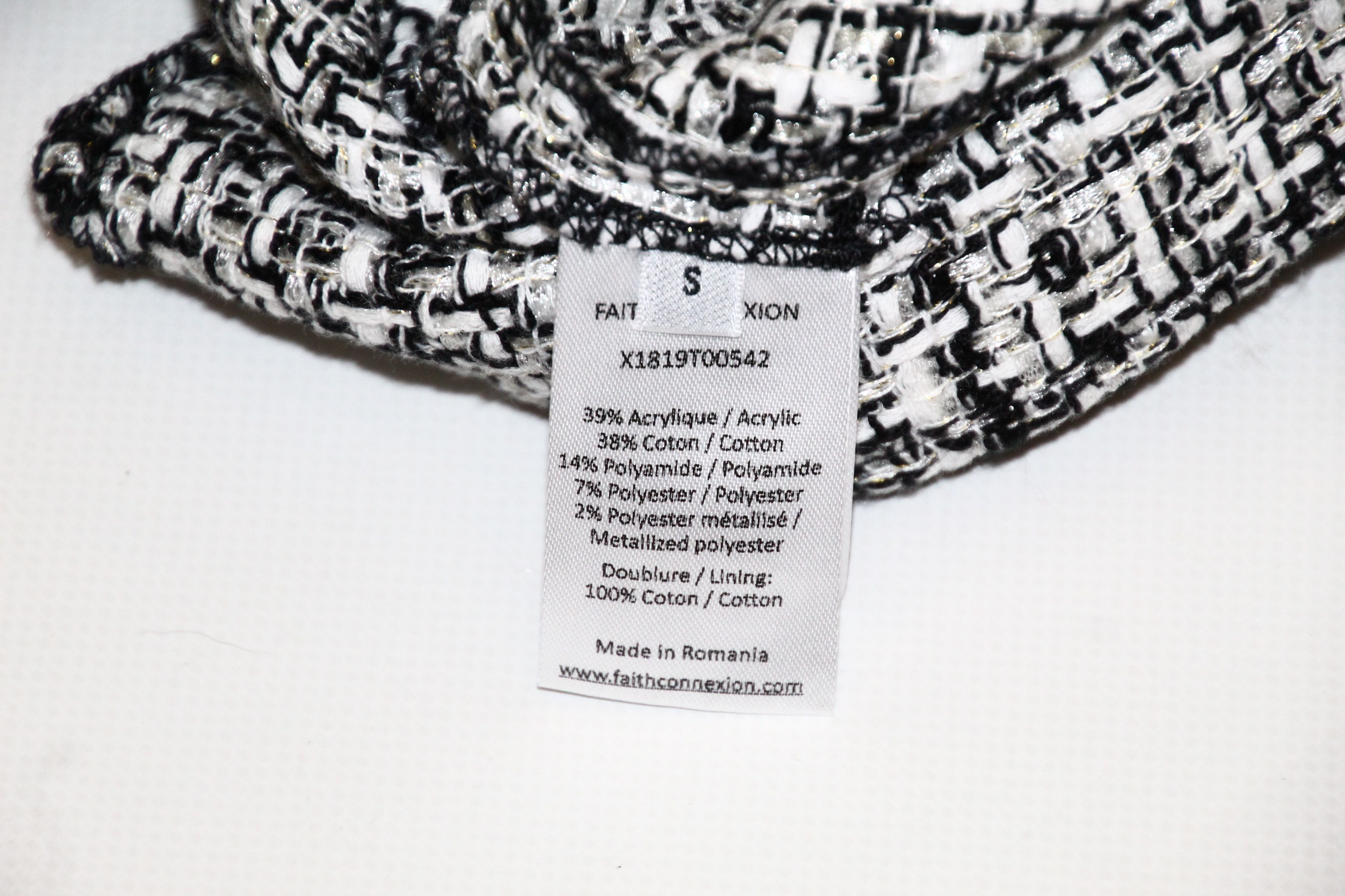 Faith Connexion Faith Connexion Black and White Logo Tweed Oversized Shirt Size US S / EU 44-46 / 1 - 9 Thumbnail