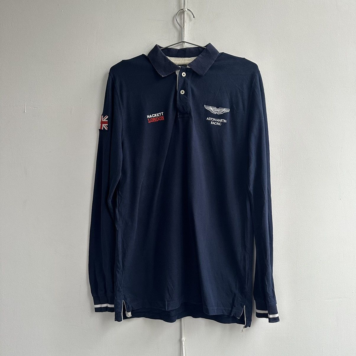 Hackett × Vintage HACKETT ASTON MARTIN VINTAGE GREAT BRITAIN RUGBY POLO LONG Size US XL / EU 56 / 4 - 14 Thumbnail