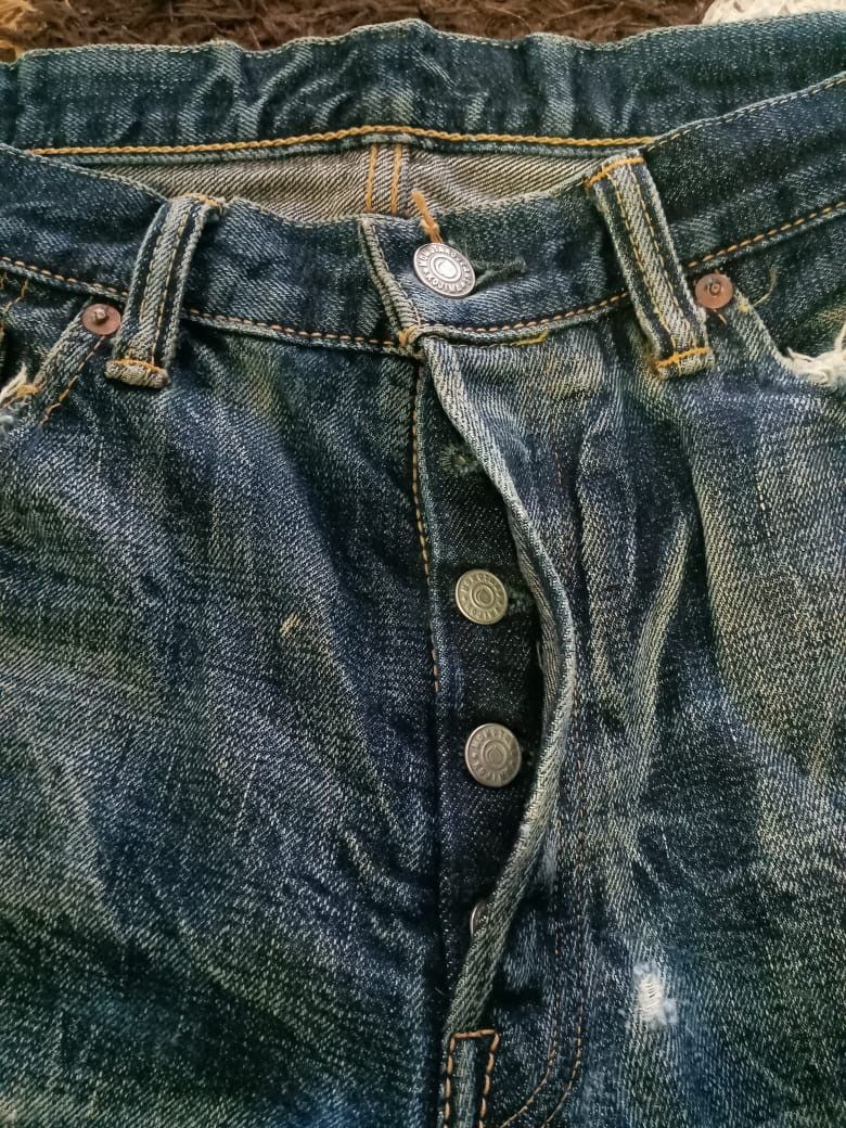 Japanese Brand × Momotaro Jeans × Vintage Vintage Distress Momotaro selvadge Jeans Size US 31 - 2 Thumbnail