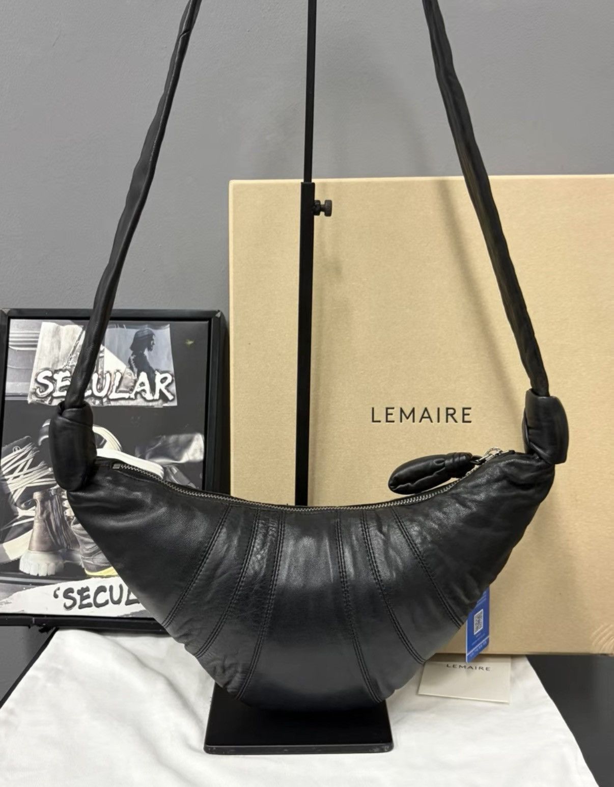 Lemaire Lemaire Small Black Croissant Bag K34 Size ONE SIZE - 2 Thumbnail