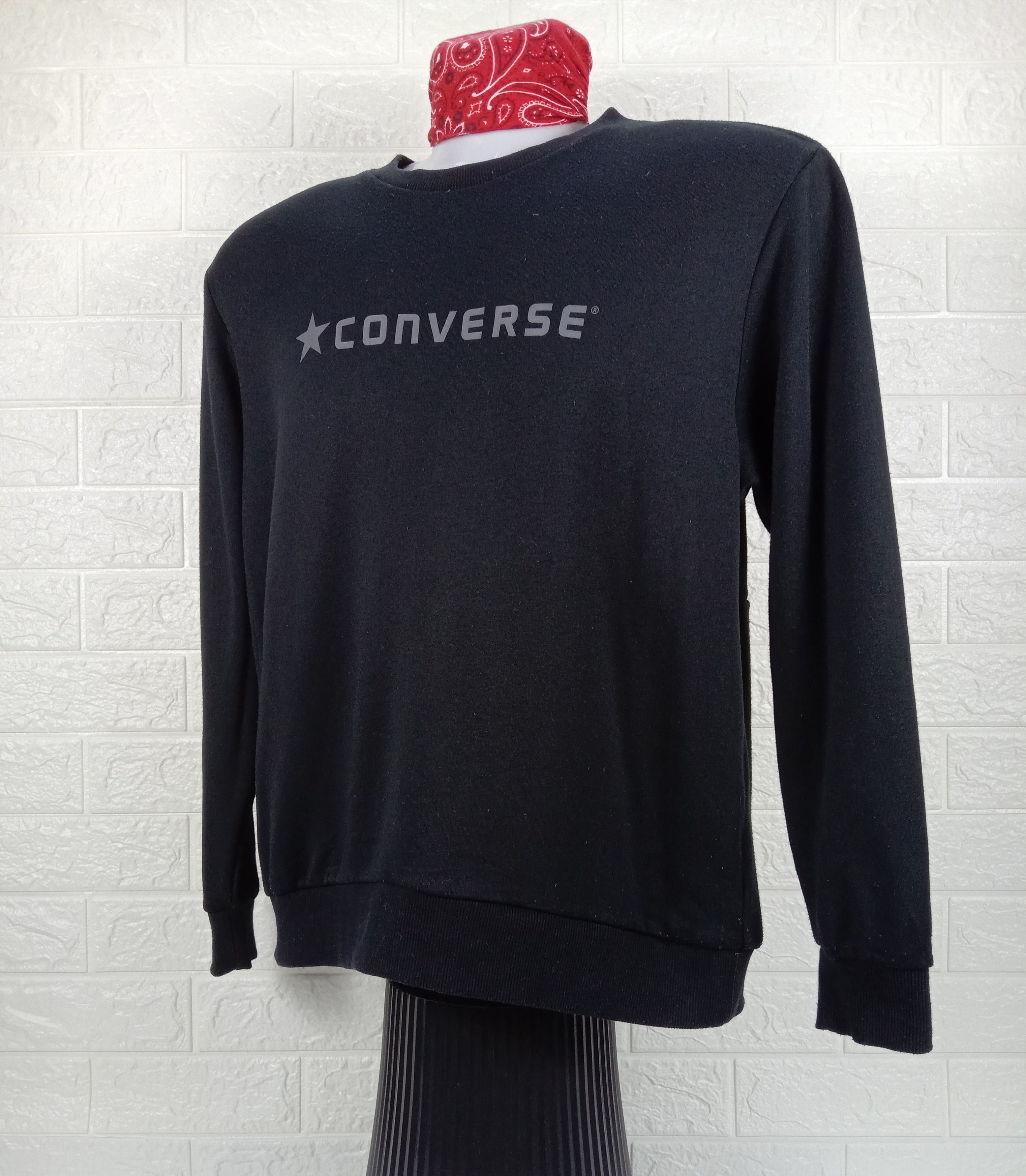 Converse Vintage Converse Black Sweatshirt Size M / US 6-8 / IT 42-44 - 3 Thumbnail